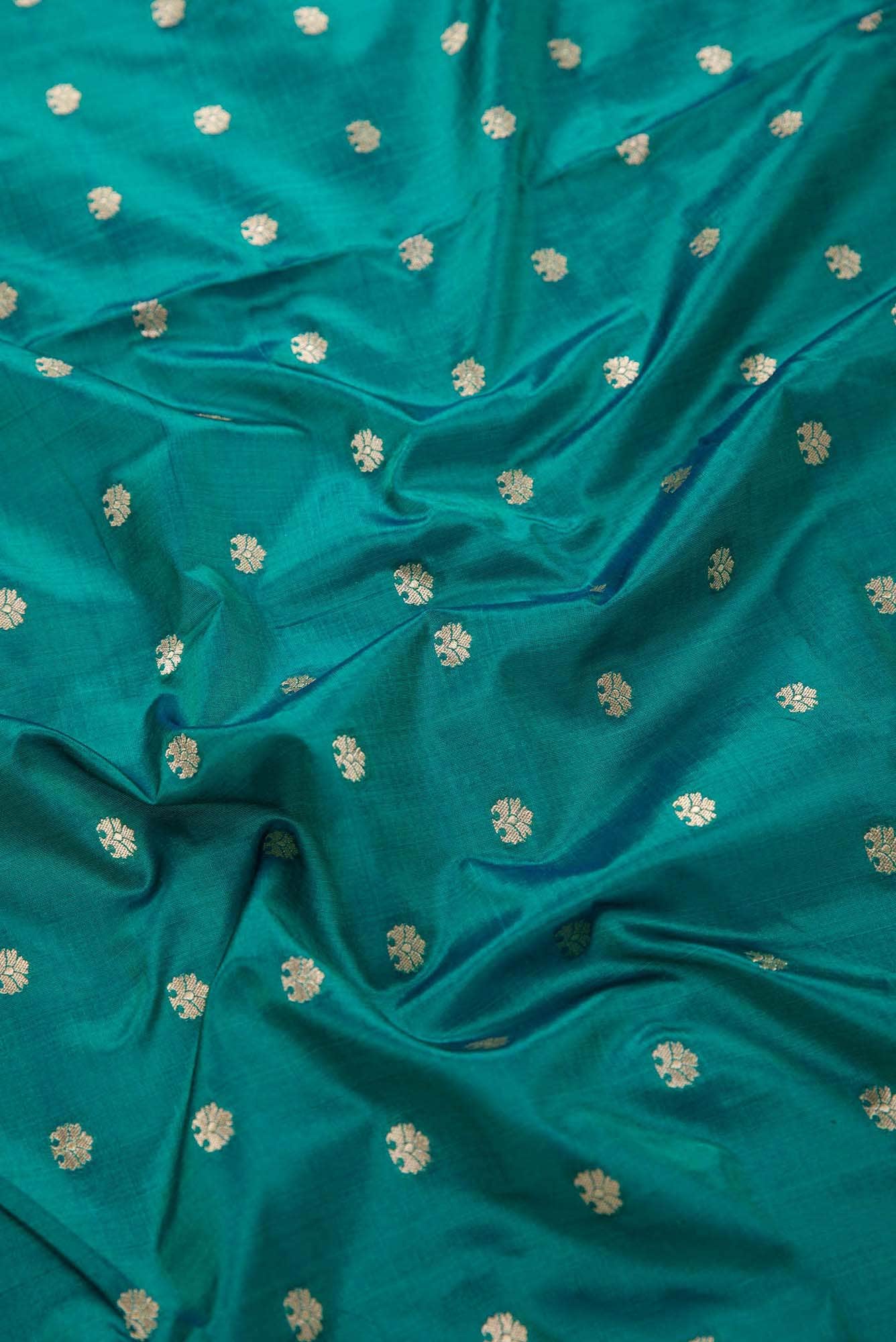 Green Kanchipuram Silk Dress Material