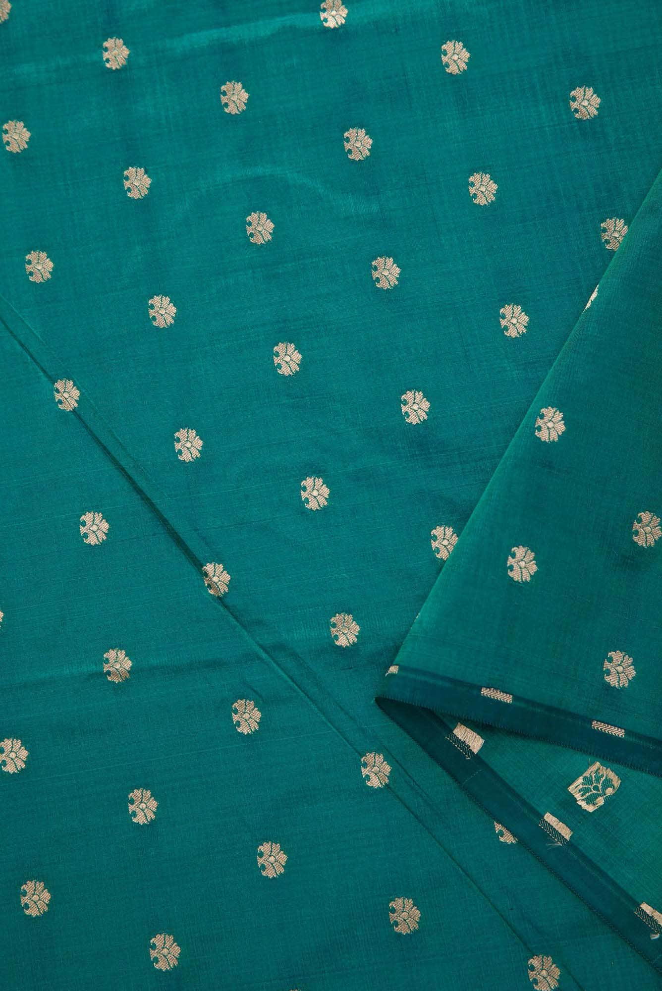 Green Kanchipuram Silk Dress Material