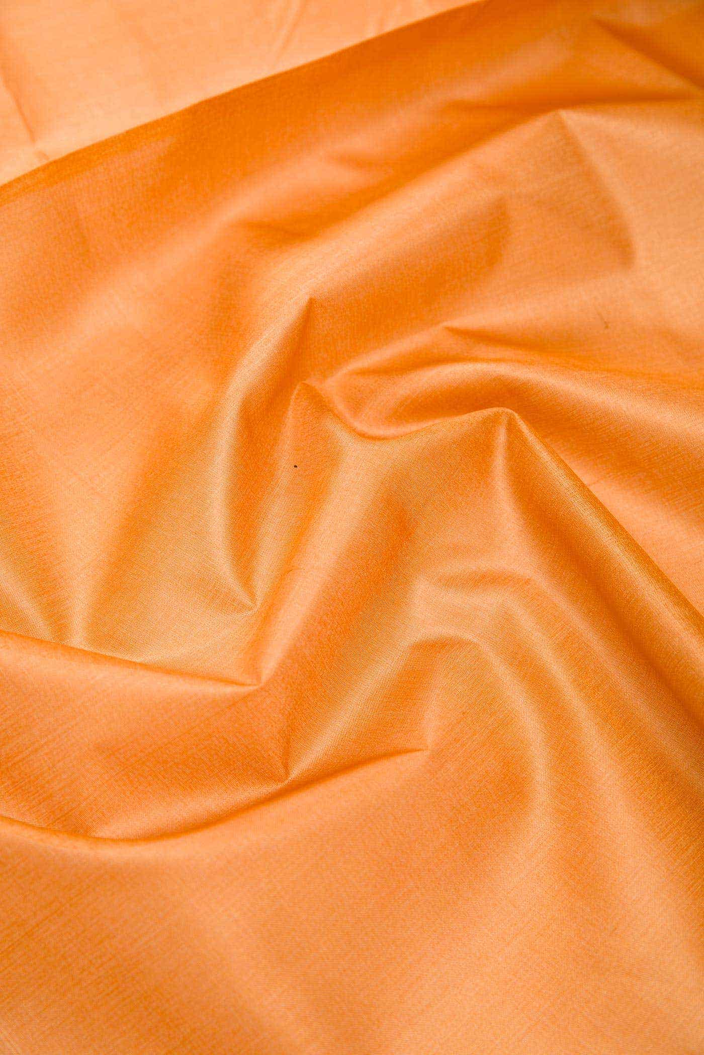 Golden Peach Tussar Silk Dress Material
