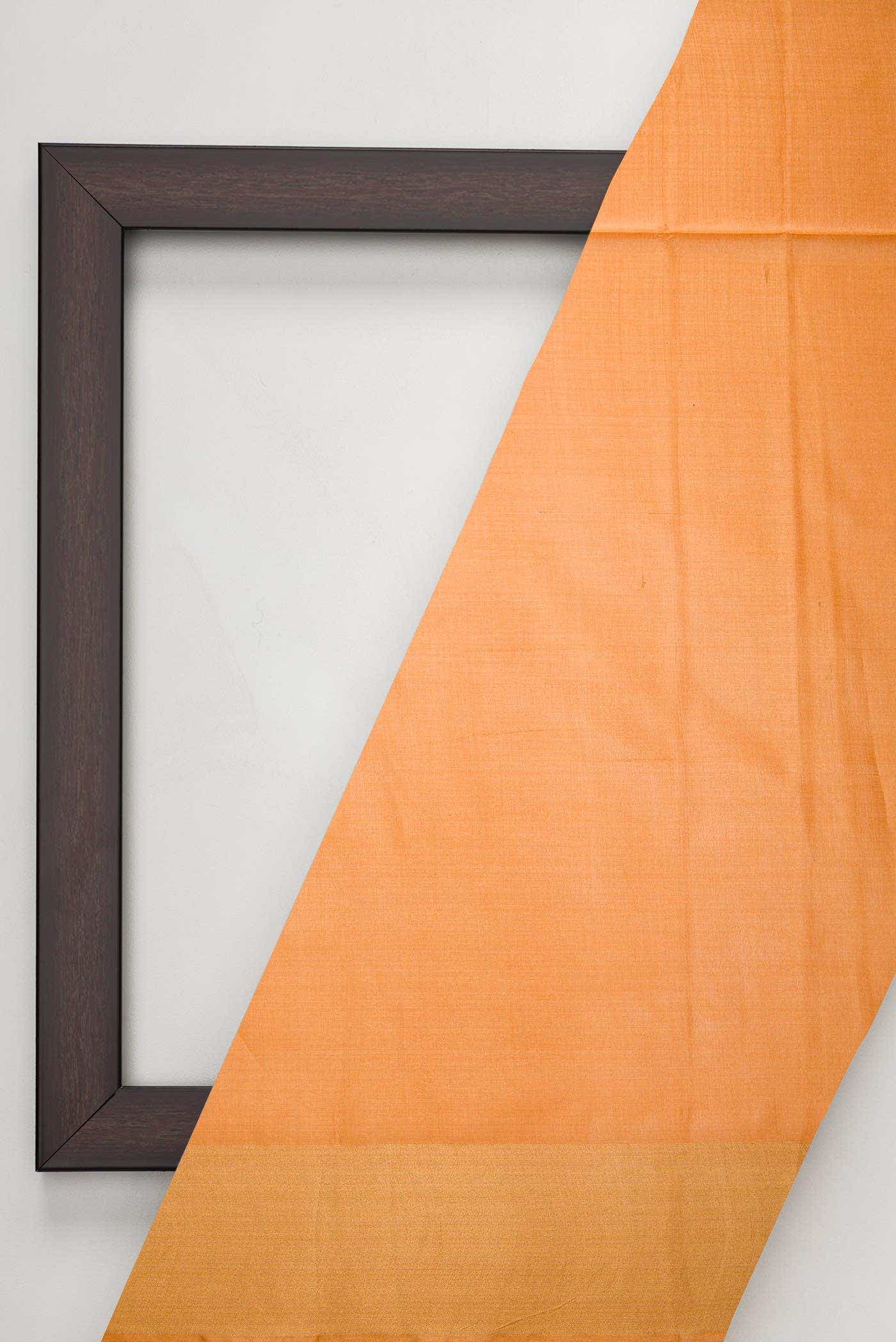 Golden Peach Tussar Silk Dress Material