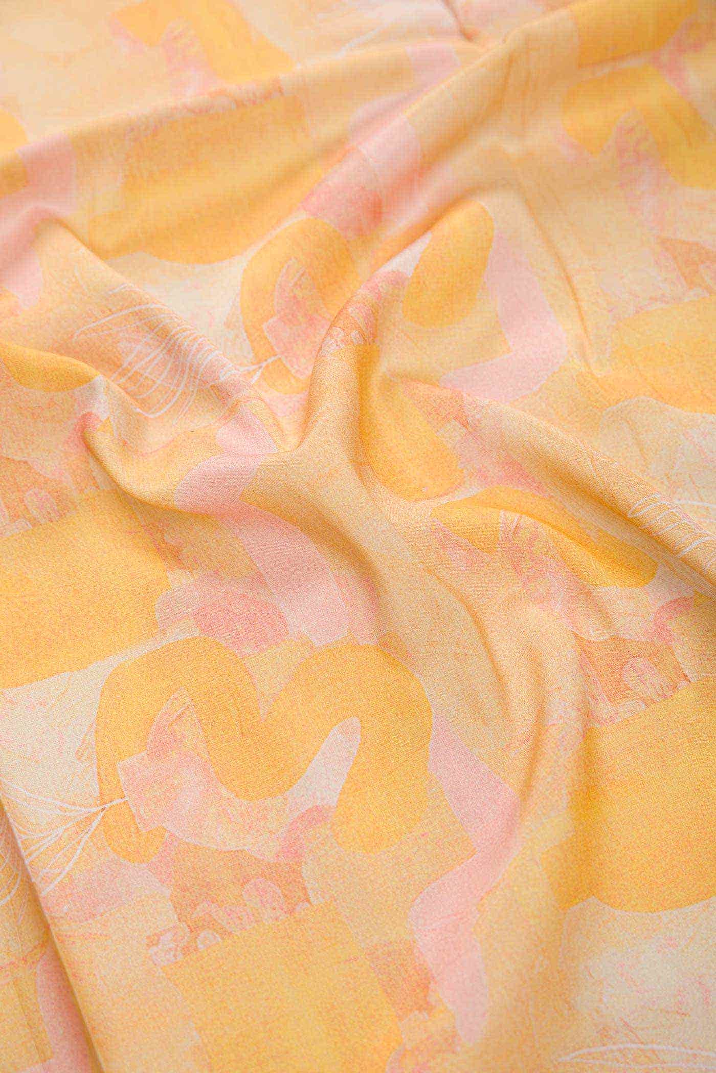 Mustard Chanderi Silk Dress Material
