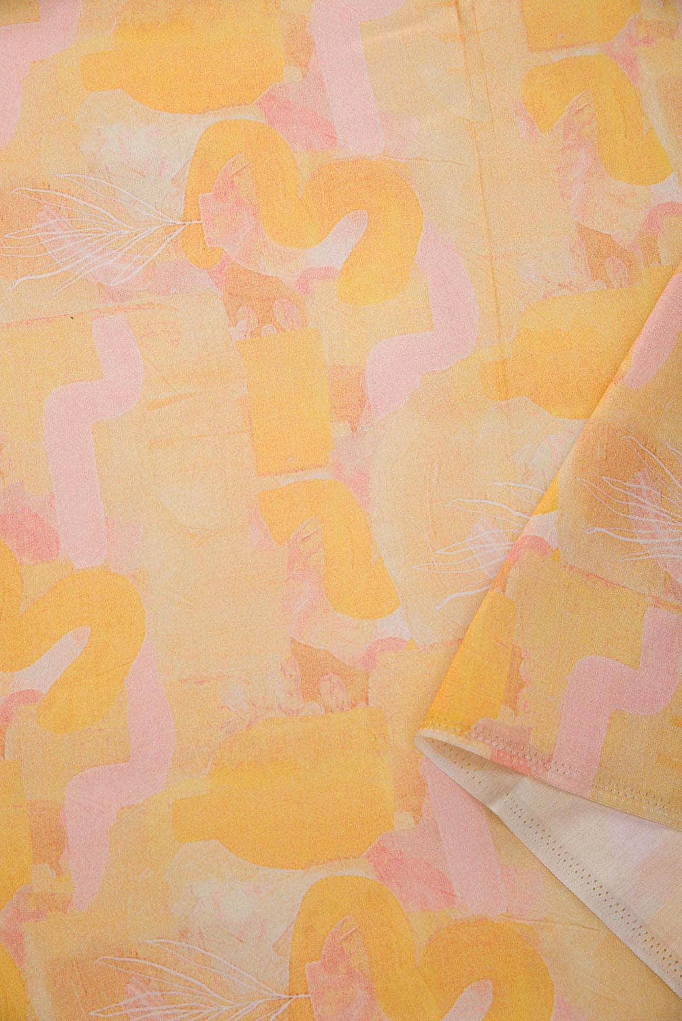 Mustard Chanderi Silk Dress Material