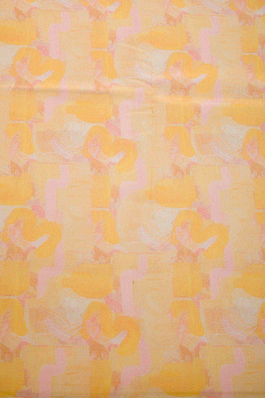 Mustard Chanderi Silk Dress Material