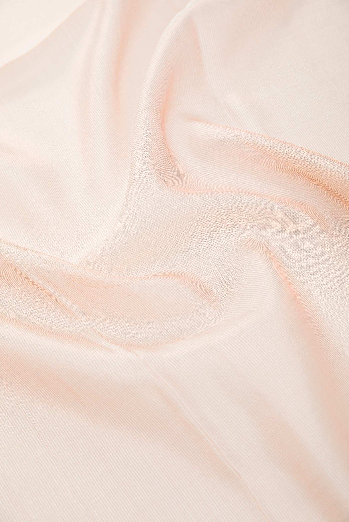 Peach Tussar Silk Dress Material