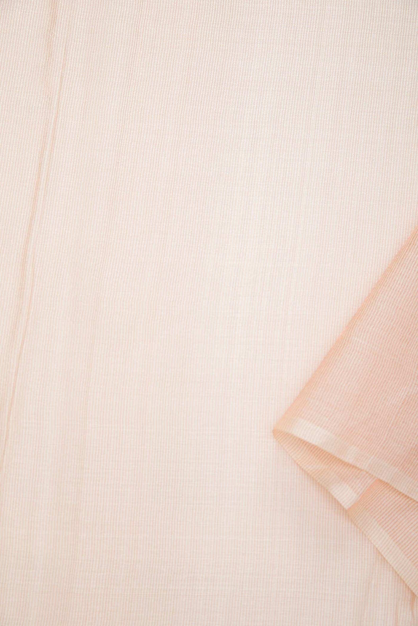 Peach Tussar Silk Dress Material