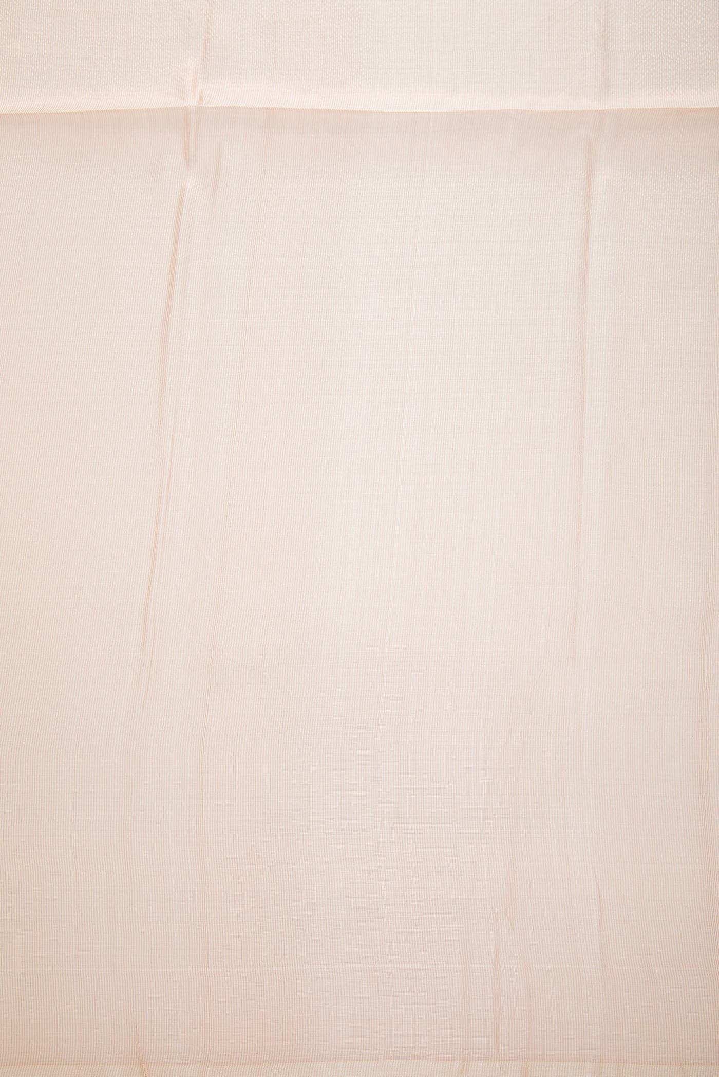 Peach Tussar Silk Dress Material