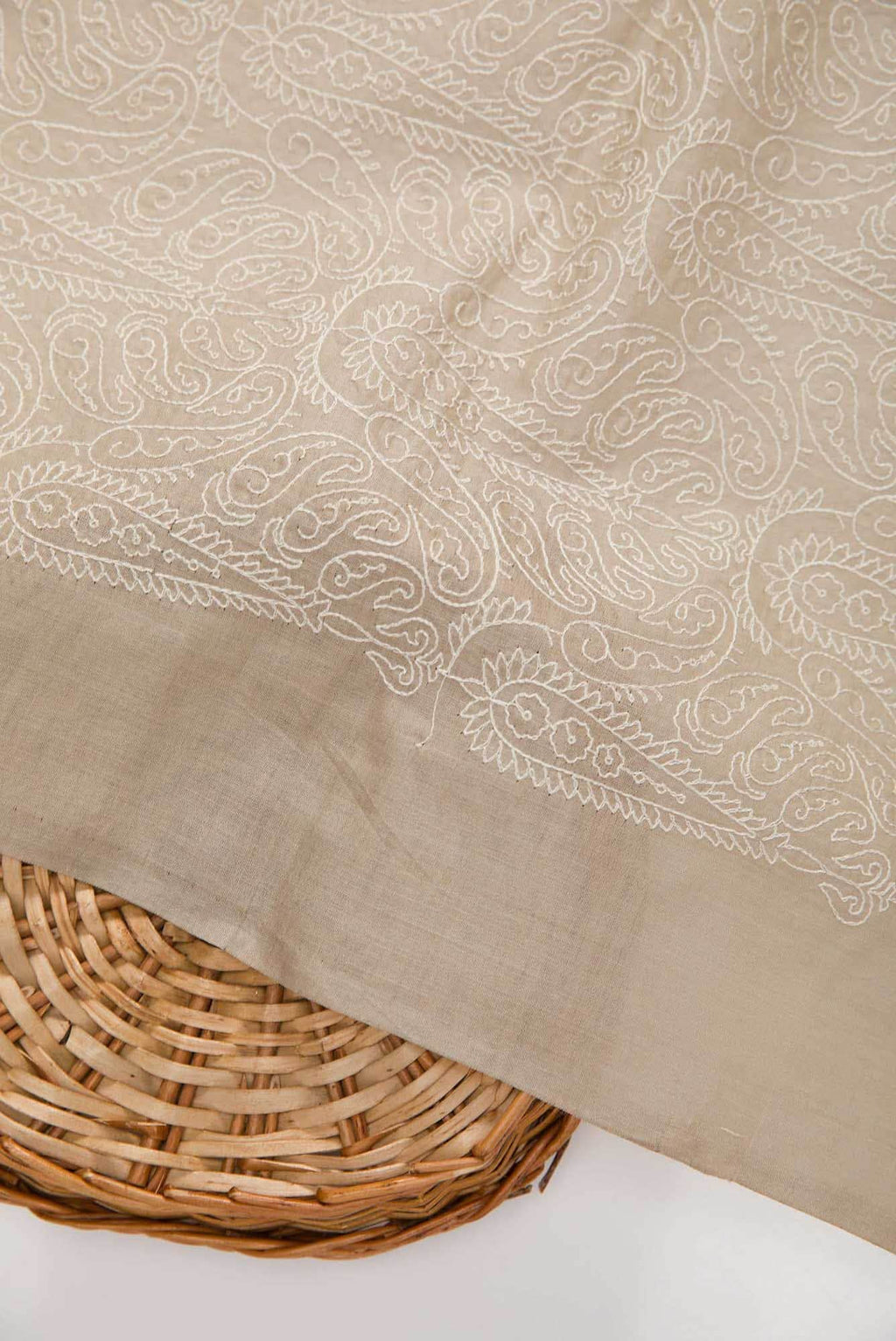 Brown Tussar Silk Dress Material