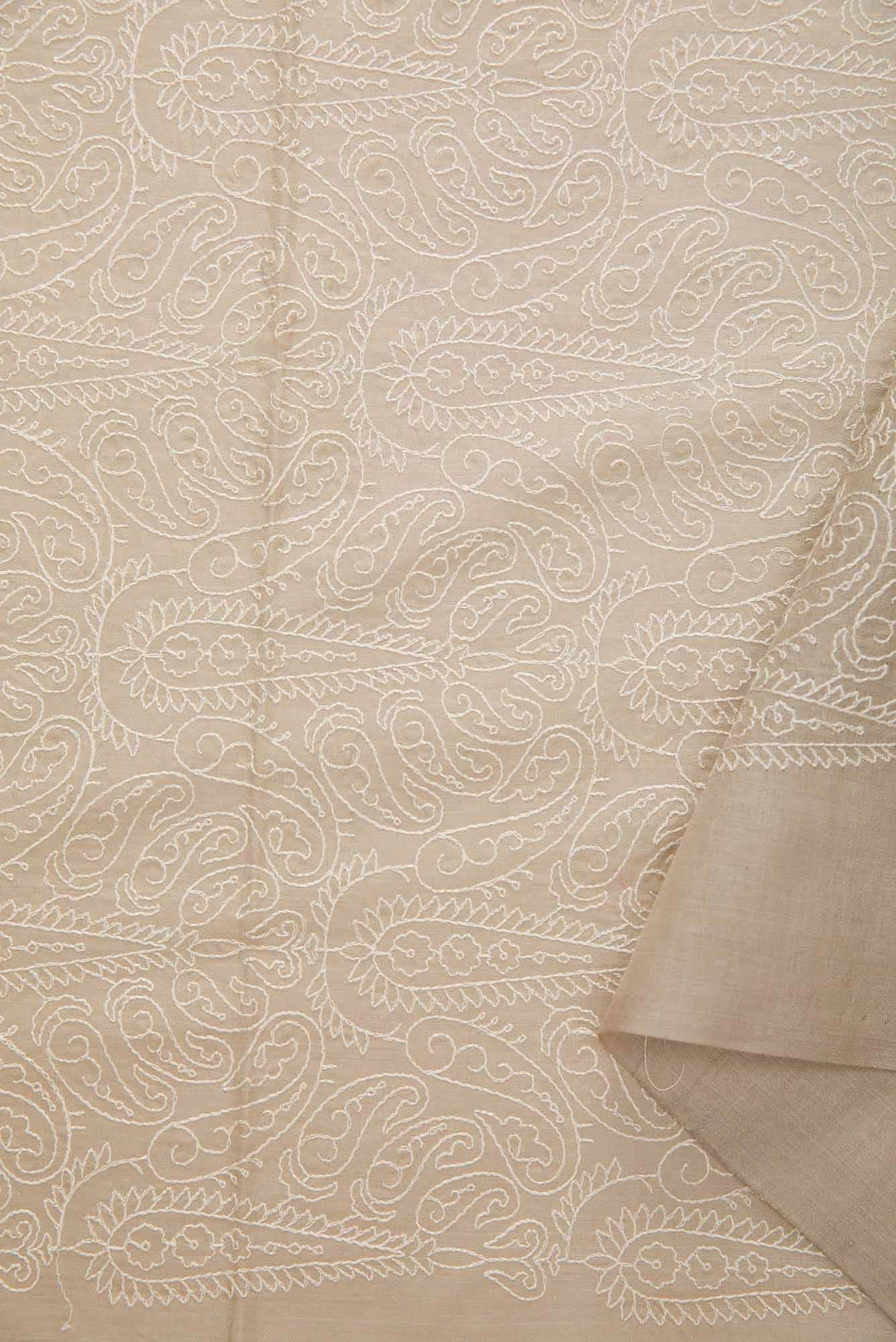 Brown Tussar Silk Dress Material