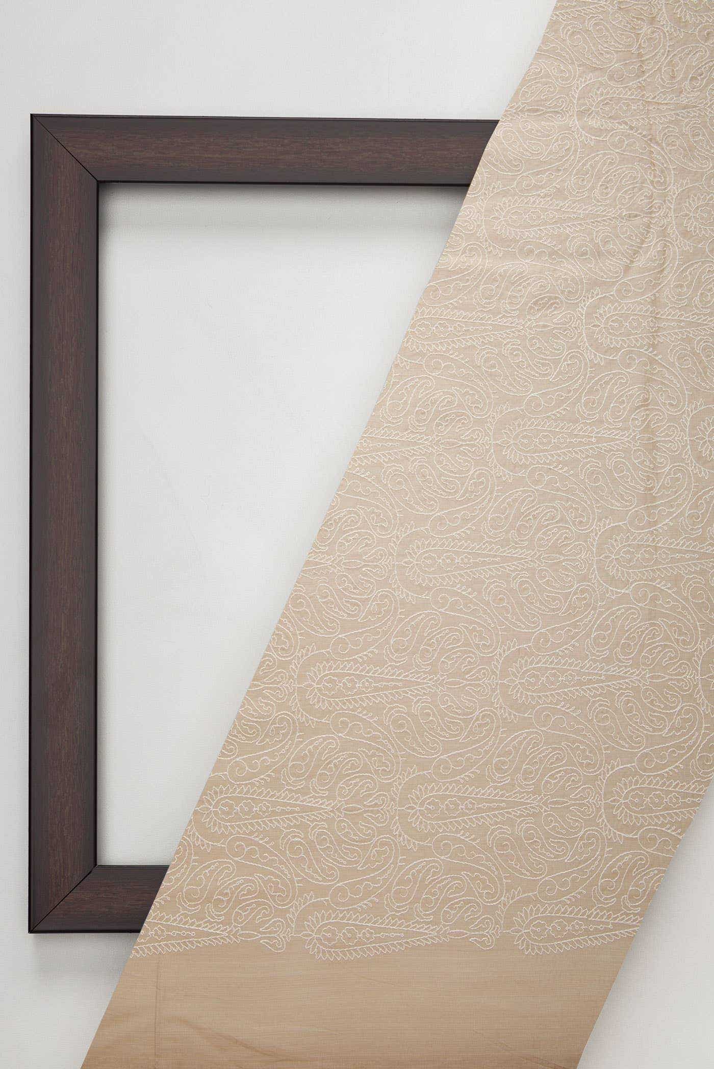 Brown Tussar Silk Dress Material
