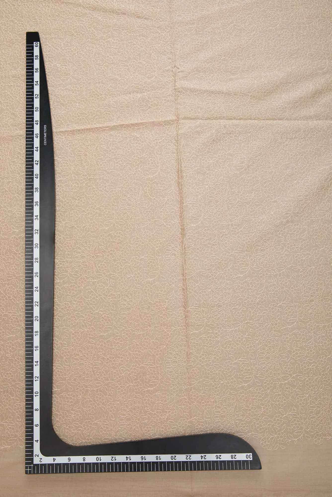 Beige Tussar Silk Dress Material