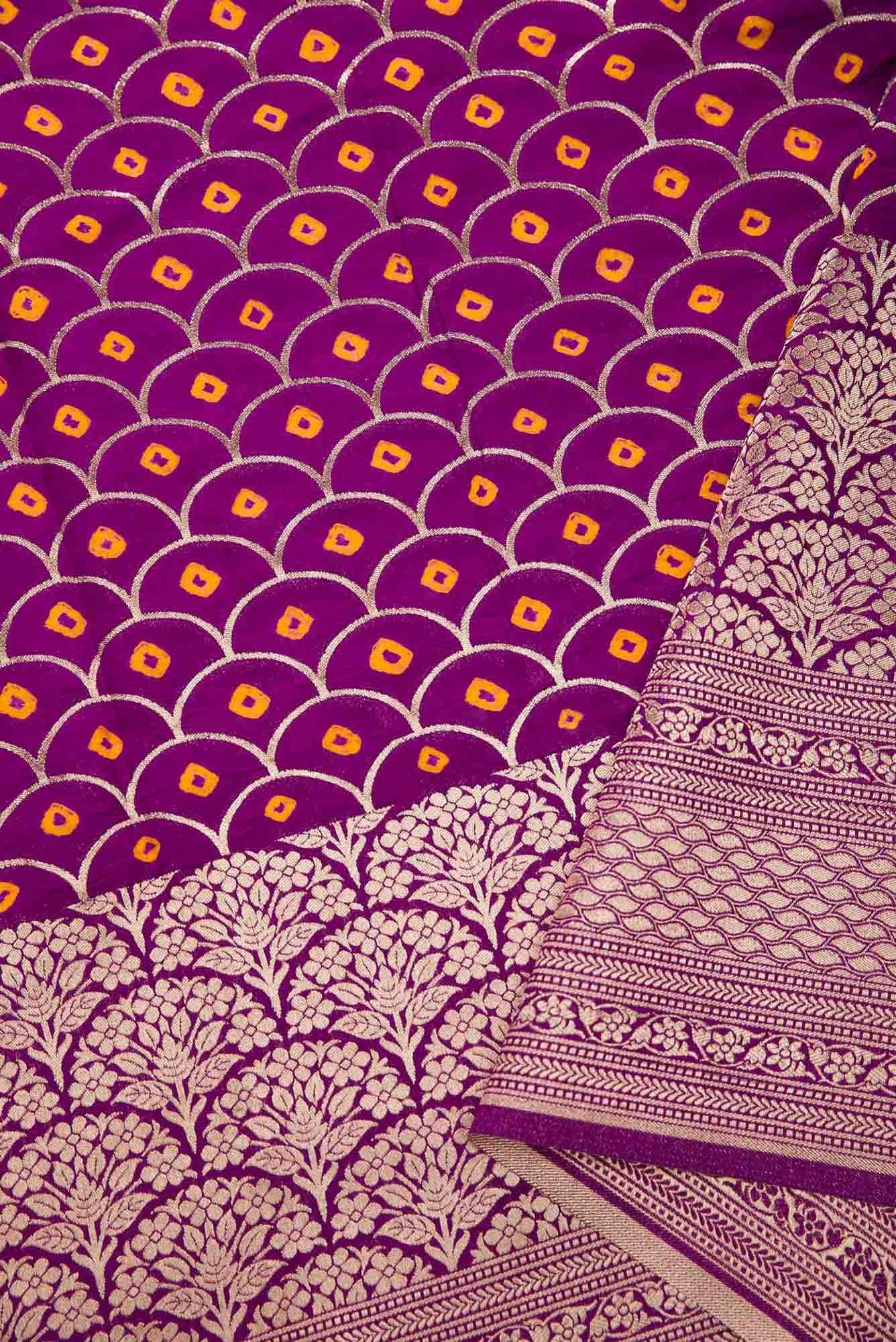 Purple Banarasi Silk Dress Material