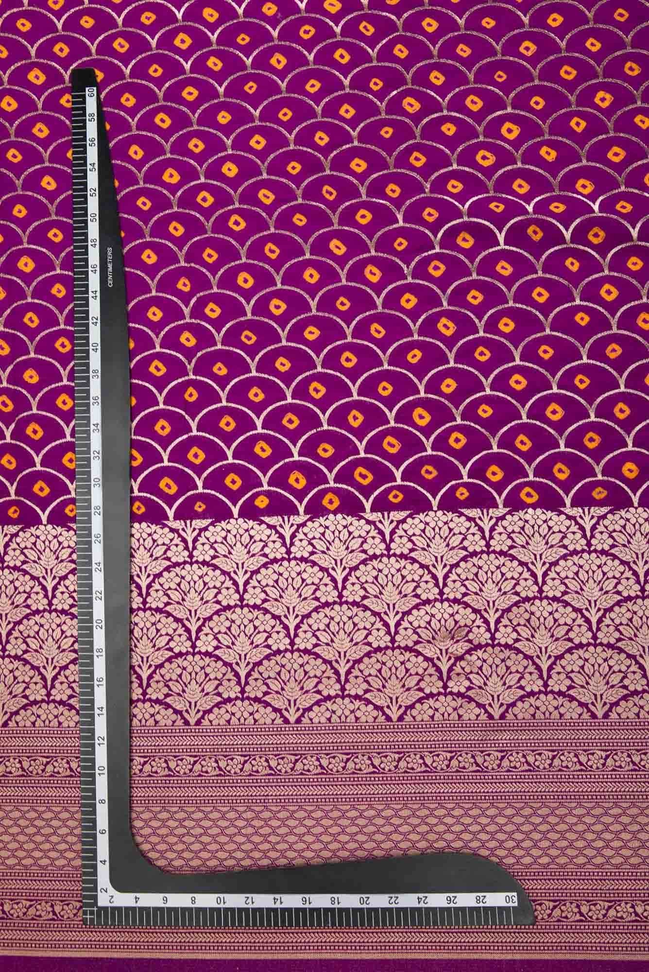 Purple Banarasi Silk Dress Material