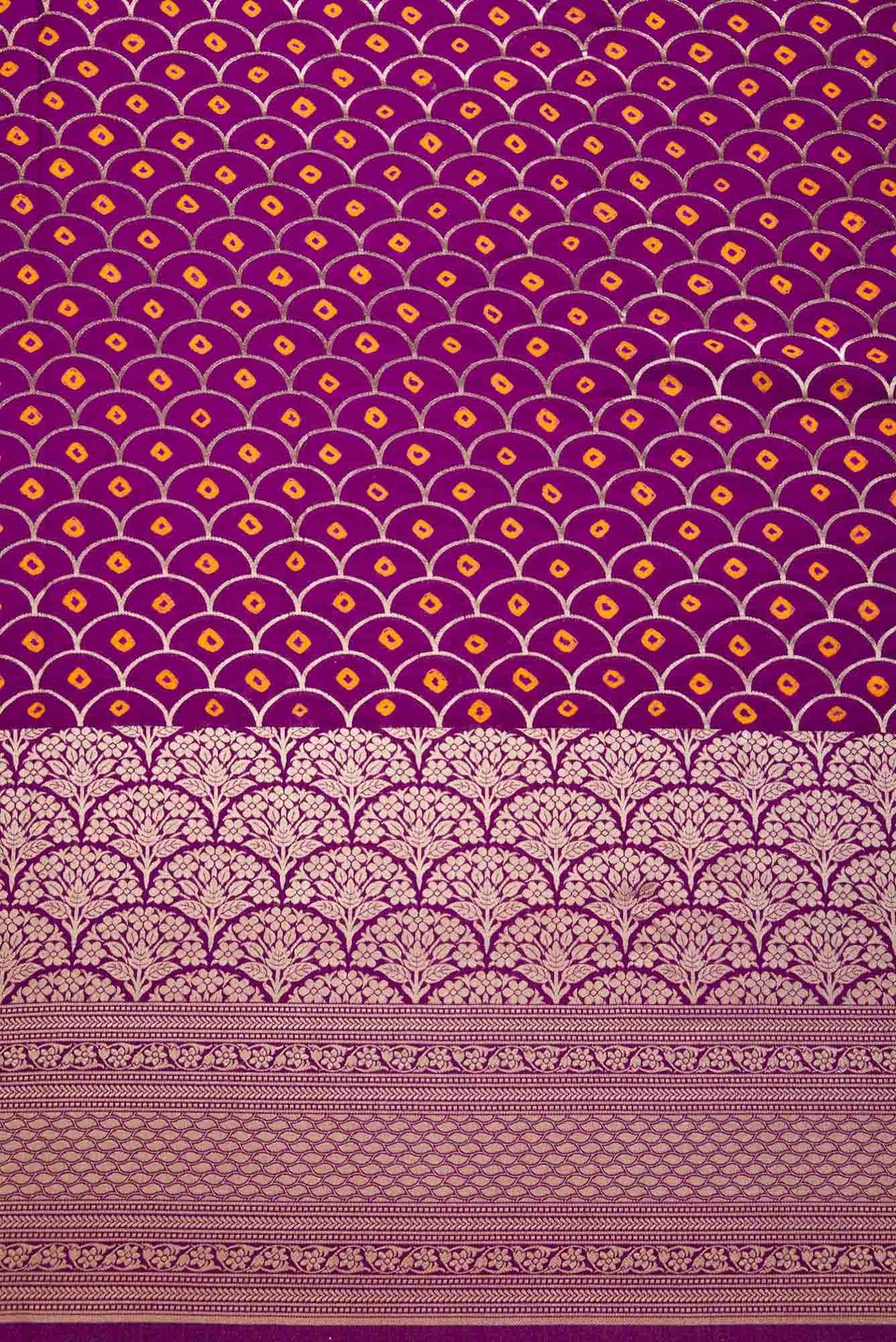 Purple Banarasi Silk Dress Material