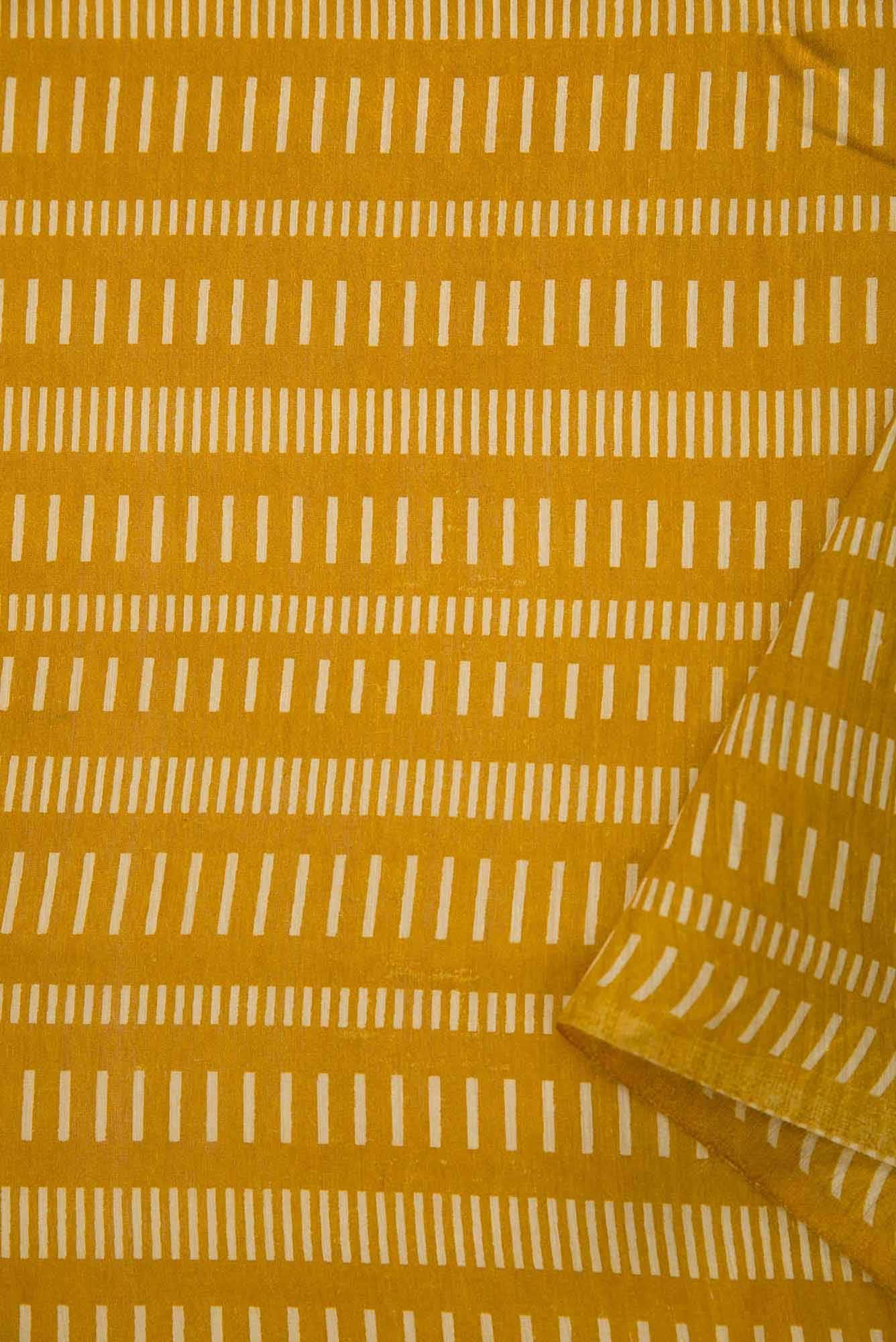 Mustard Chanderi Silk Dress Material