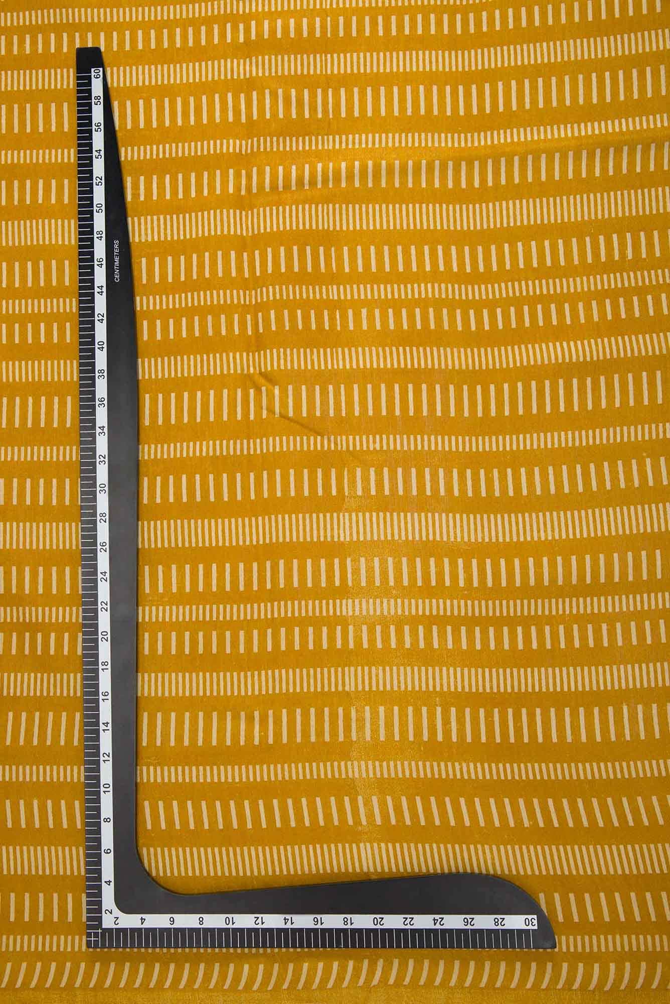 Mustard Chanderi Silk Dress Material