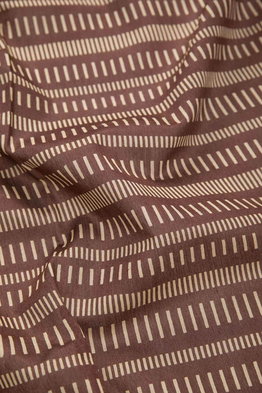 Brown Chanderi Silk Dress Material