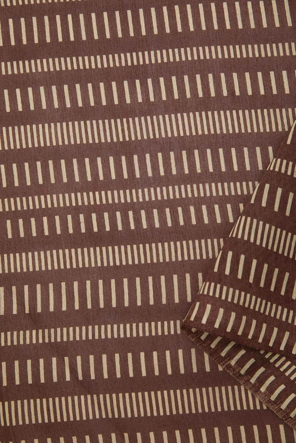 Brown Chanderi Silk Dress Material