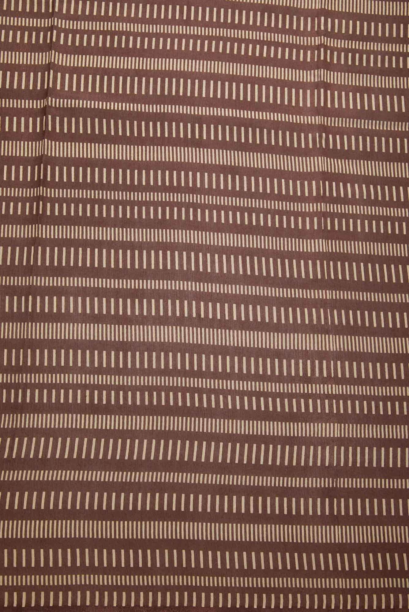 Brown Chanderi Silk Dress Material