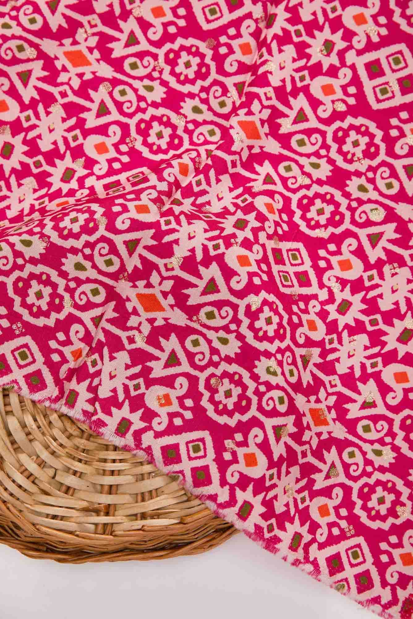 Pink Tussar Dress Material