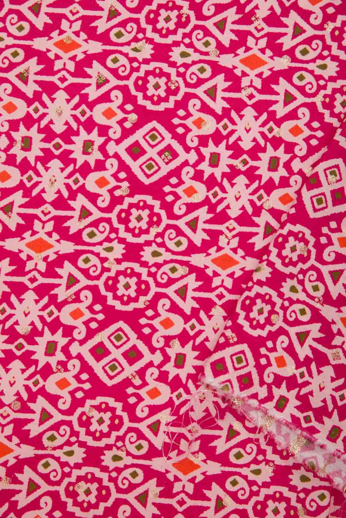 Pink Tussar Dress Material