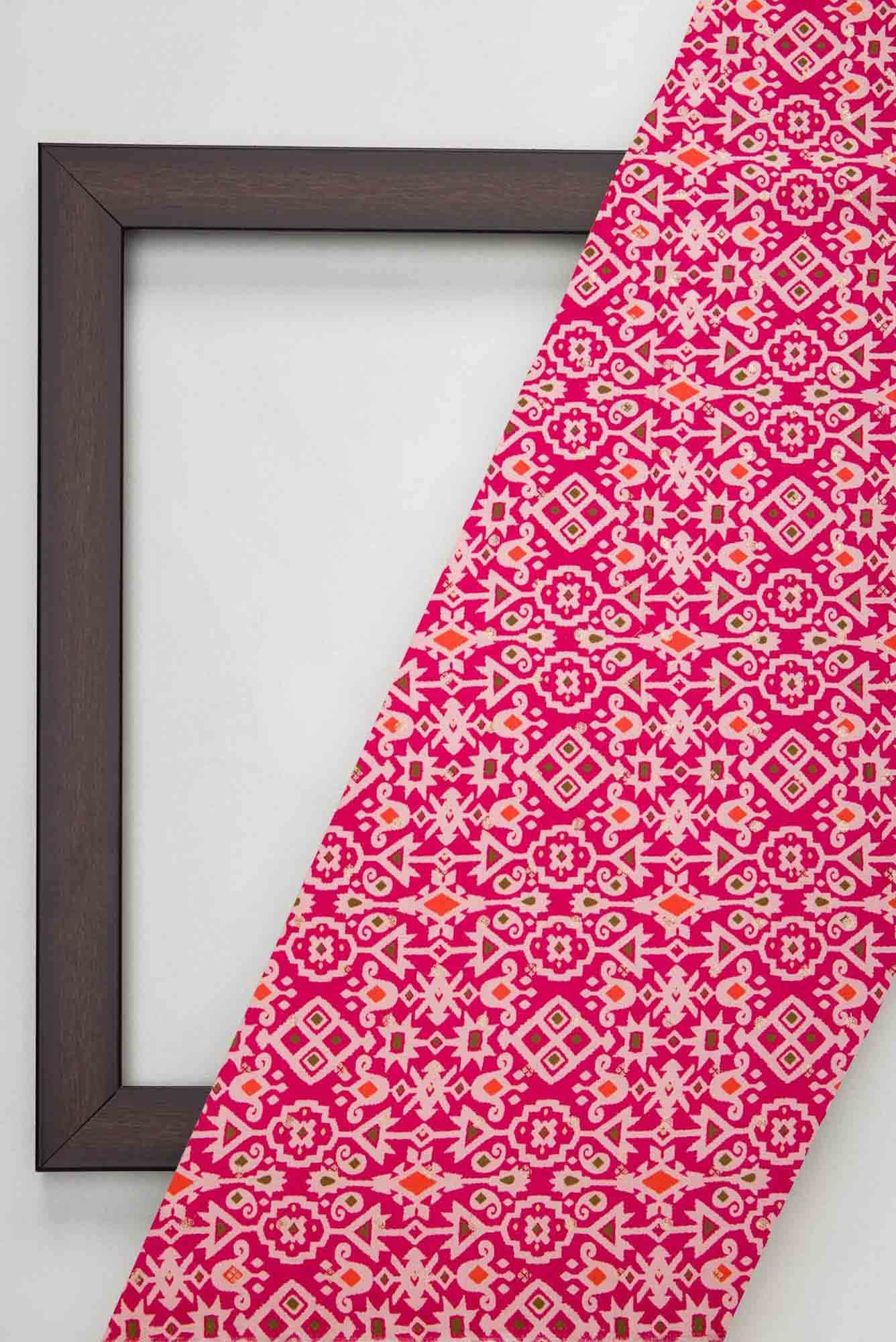 Pink Tussar Dress Material