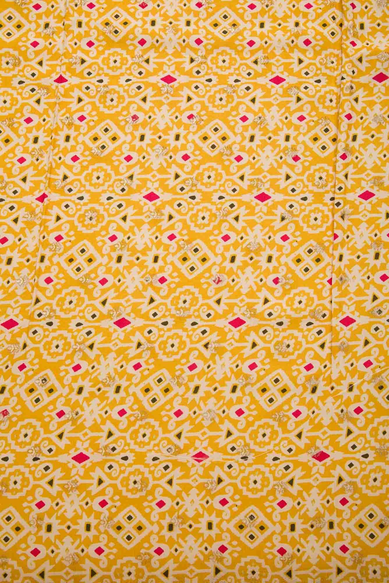 Yellow Tussar Dress Material