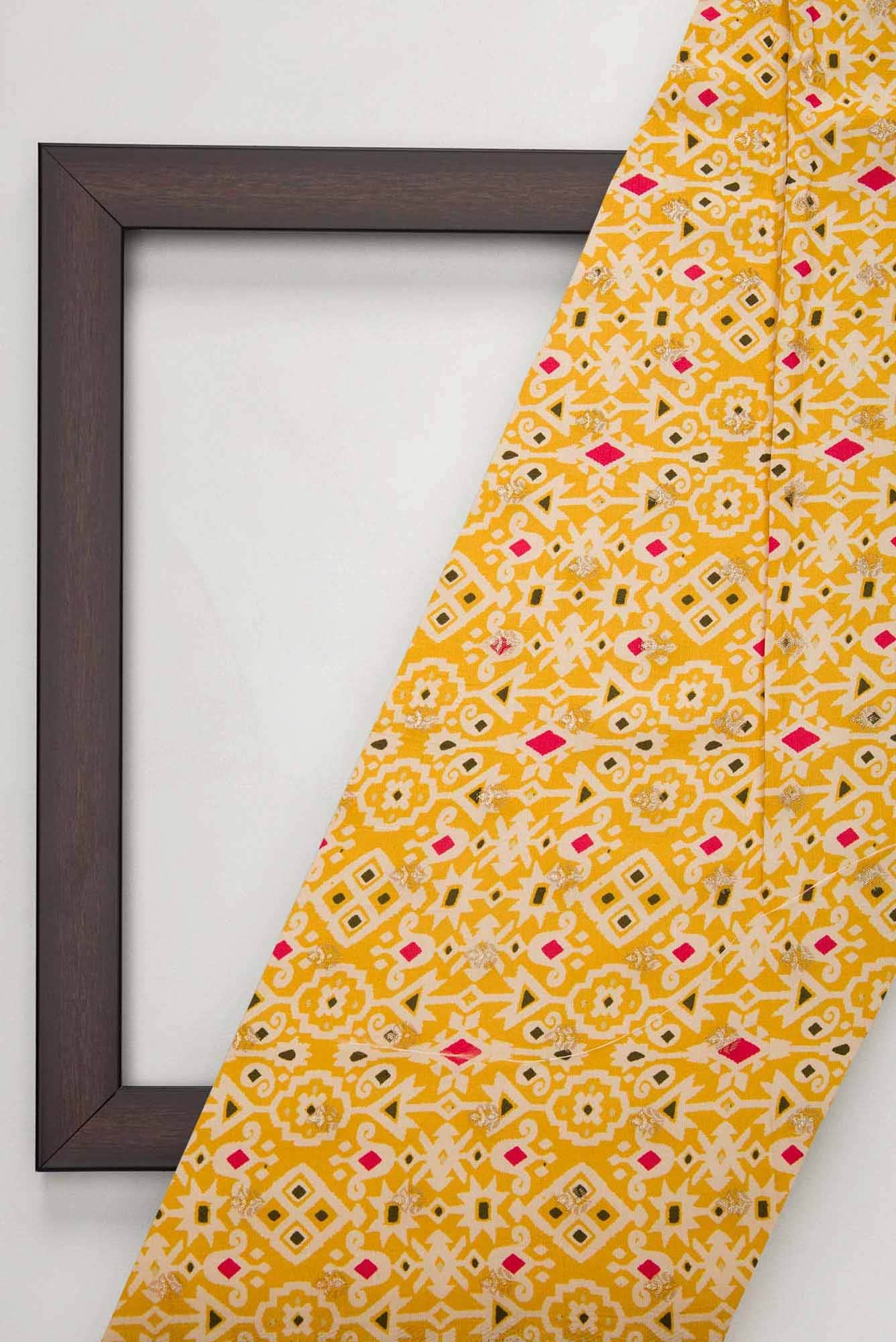 Yellow Tussar Dress Material