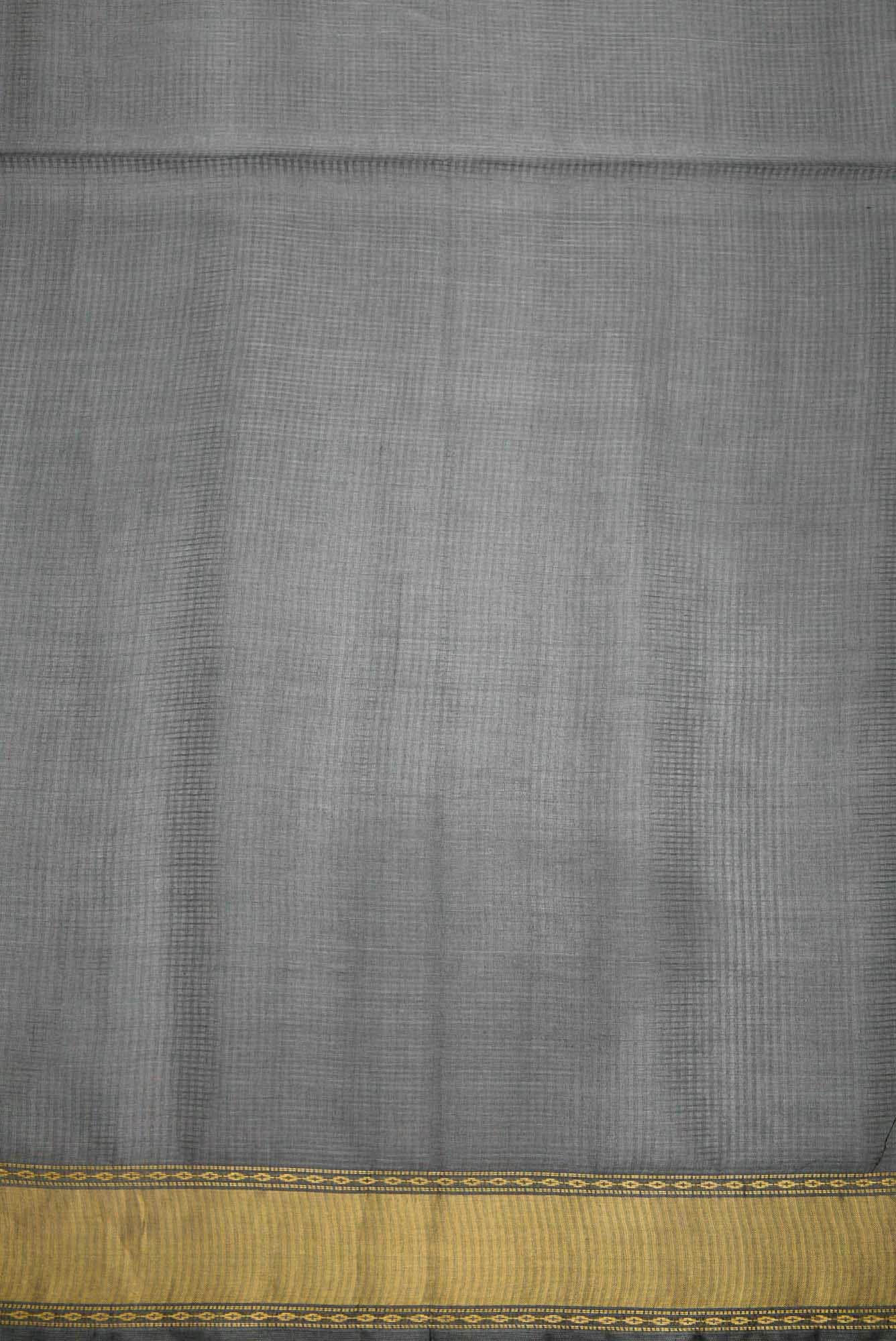 Grey Tussar Silk Dress Material