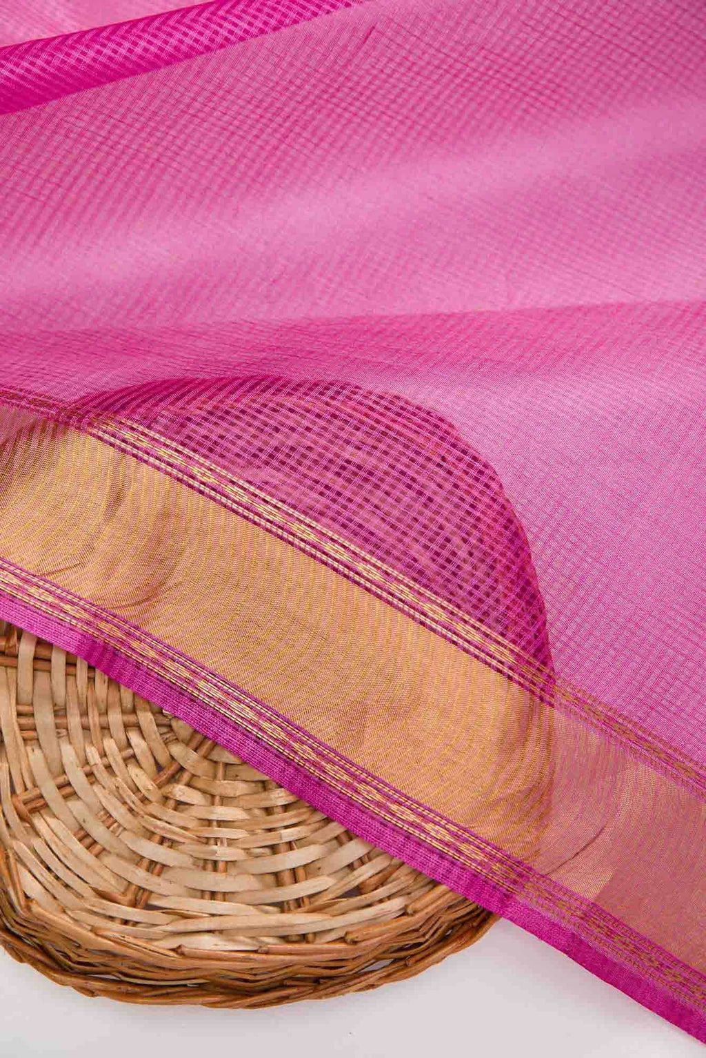 Pink Tussar Silk Dress Material