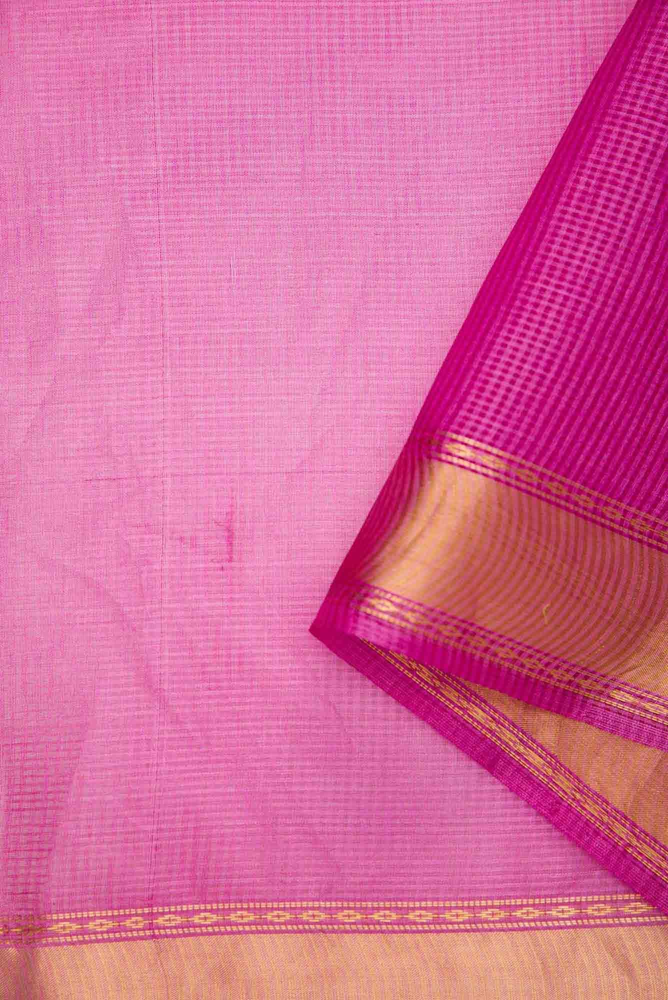 Pink Tussar Silk Dress Material