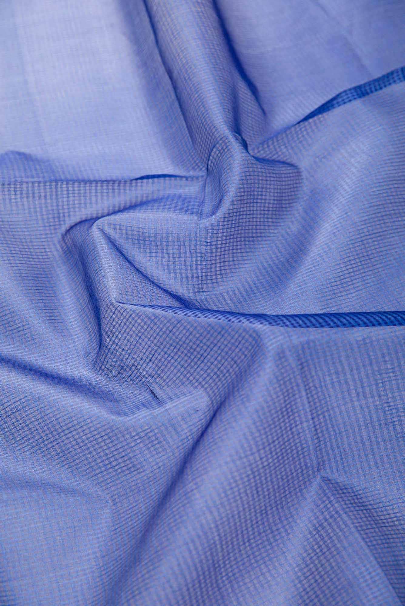 Royal Blue Tussar Silk Dress Material
