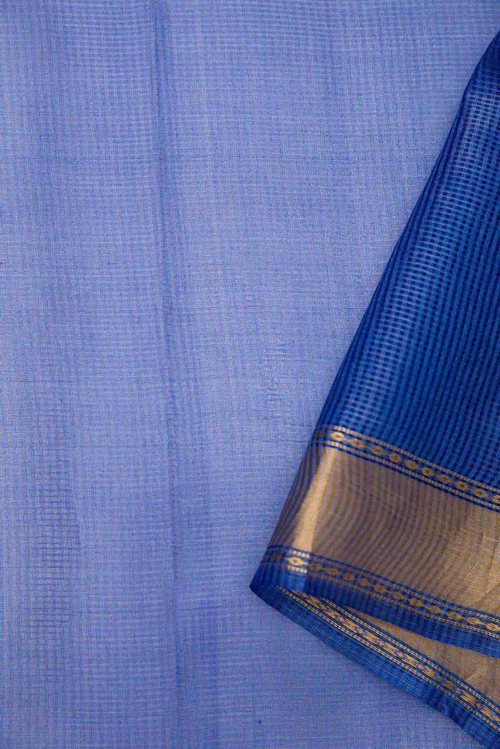Royal Blue Tussar Silk Dress Material