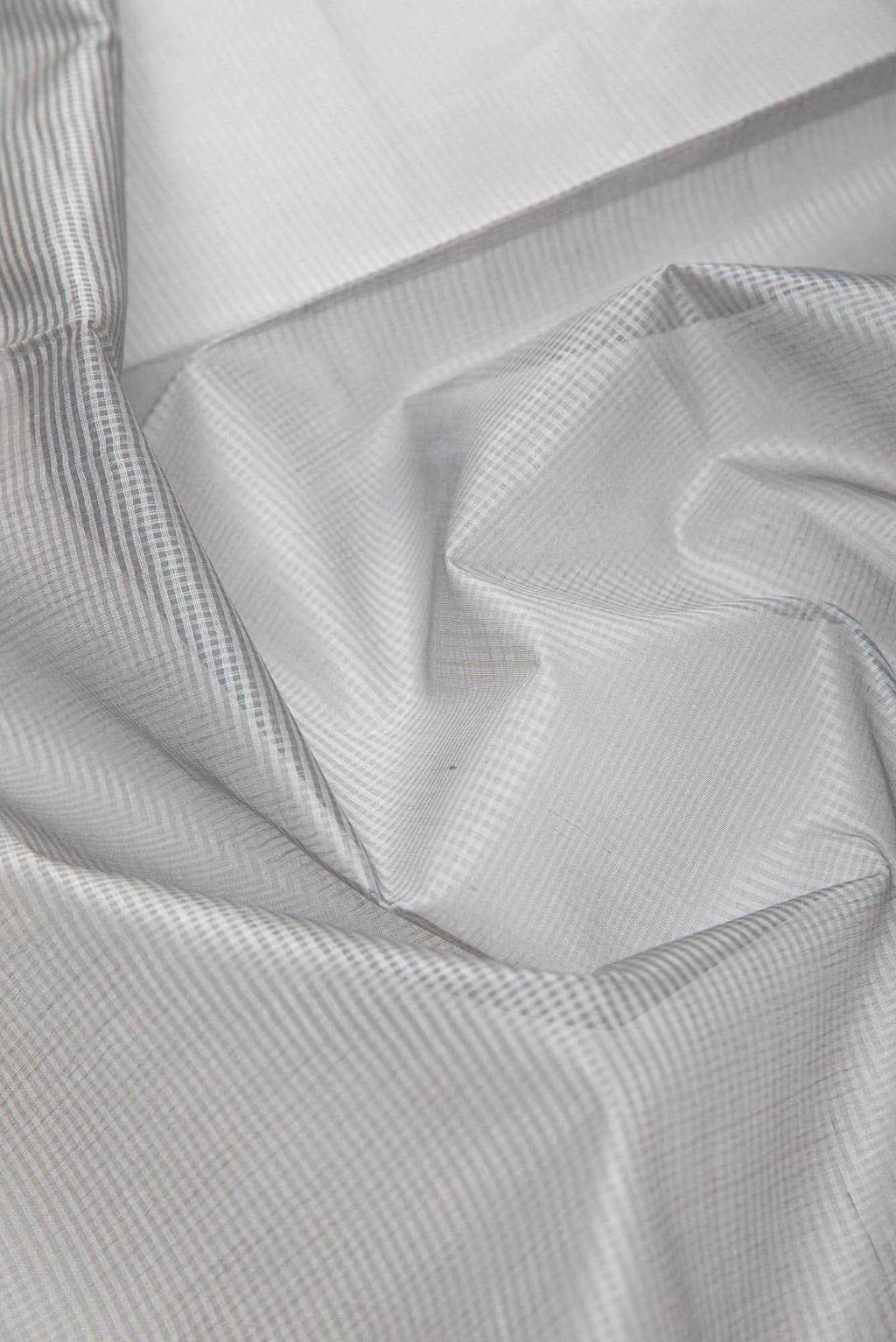 Grey Tussar Silk Dress Material