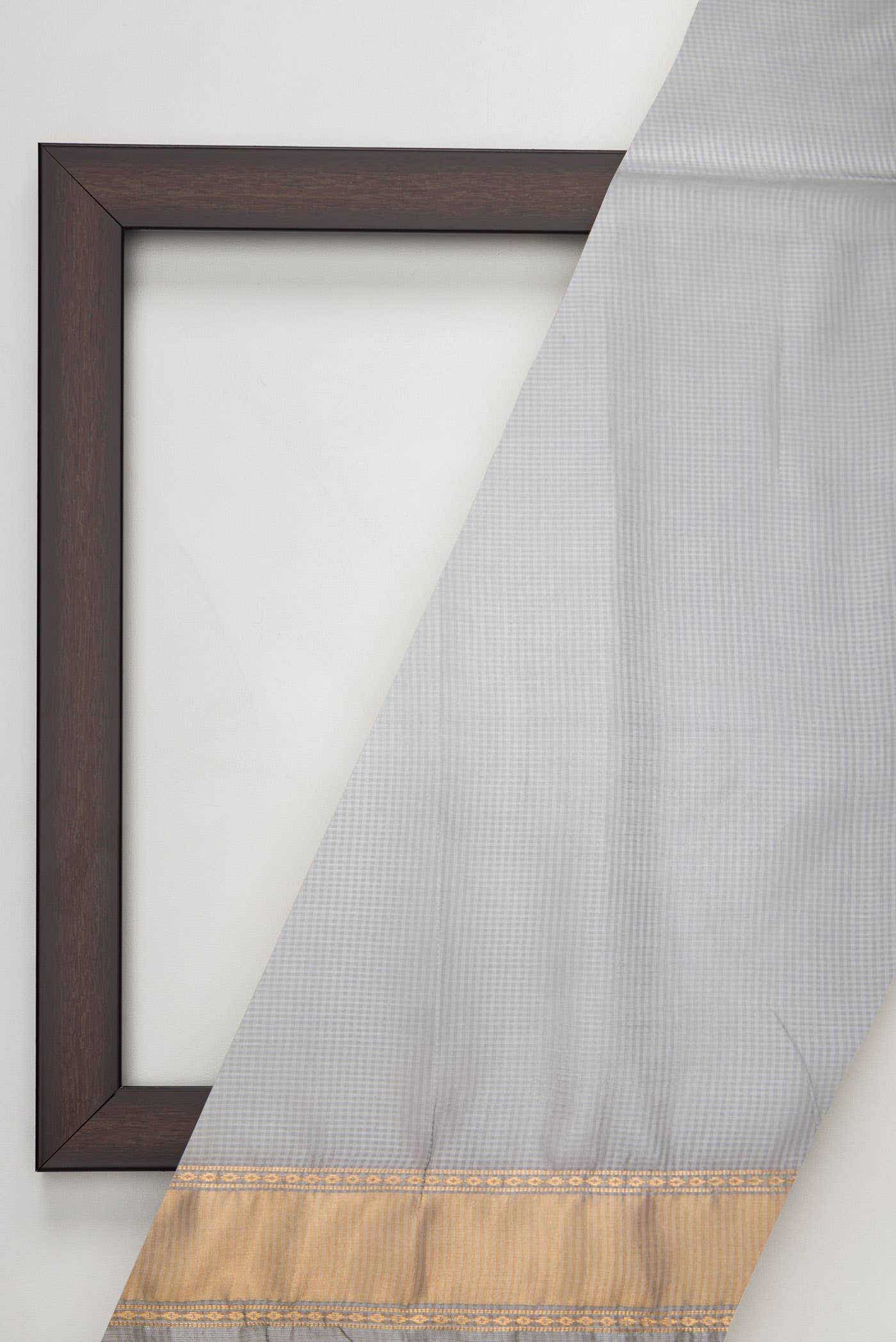 Grey Tussar Silk Dress Material