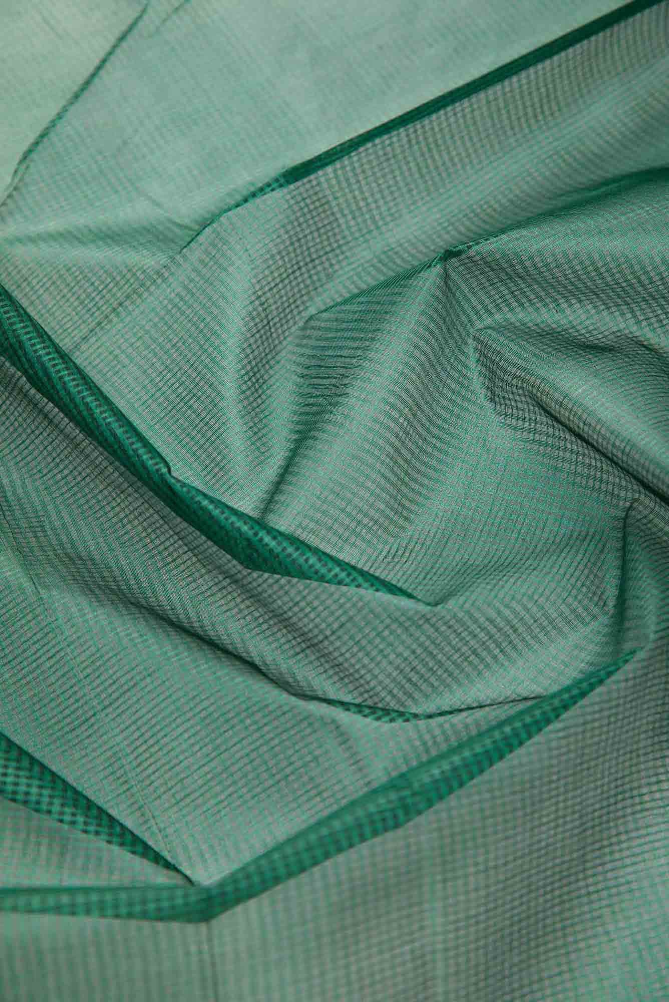 Green Tussar Silk Dress Material
