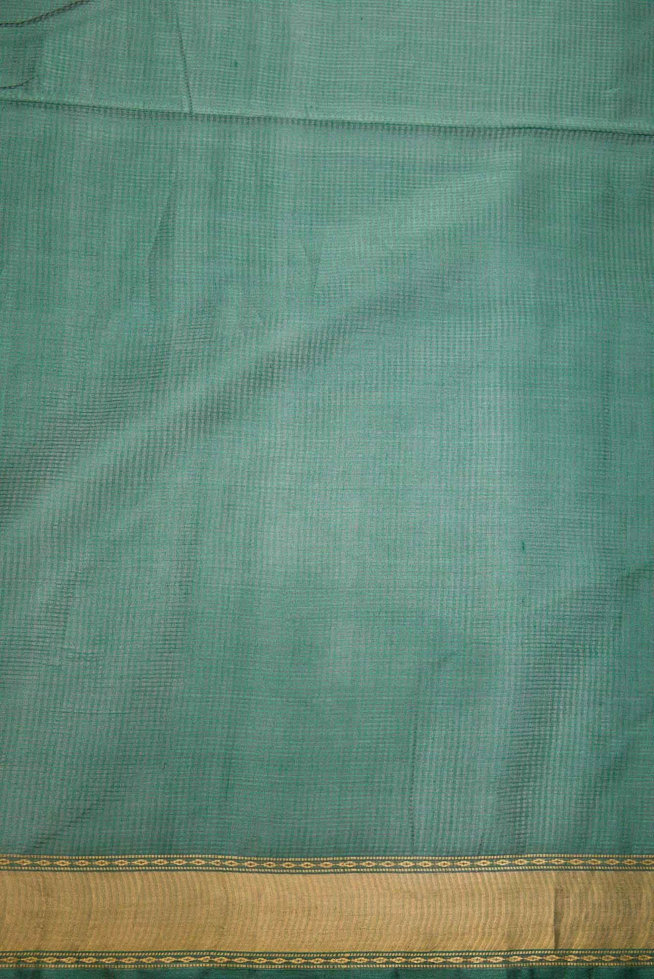 Green Tussar Silk Dress Material