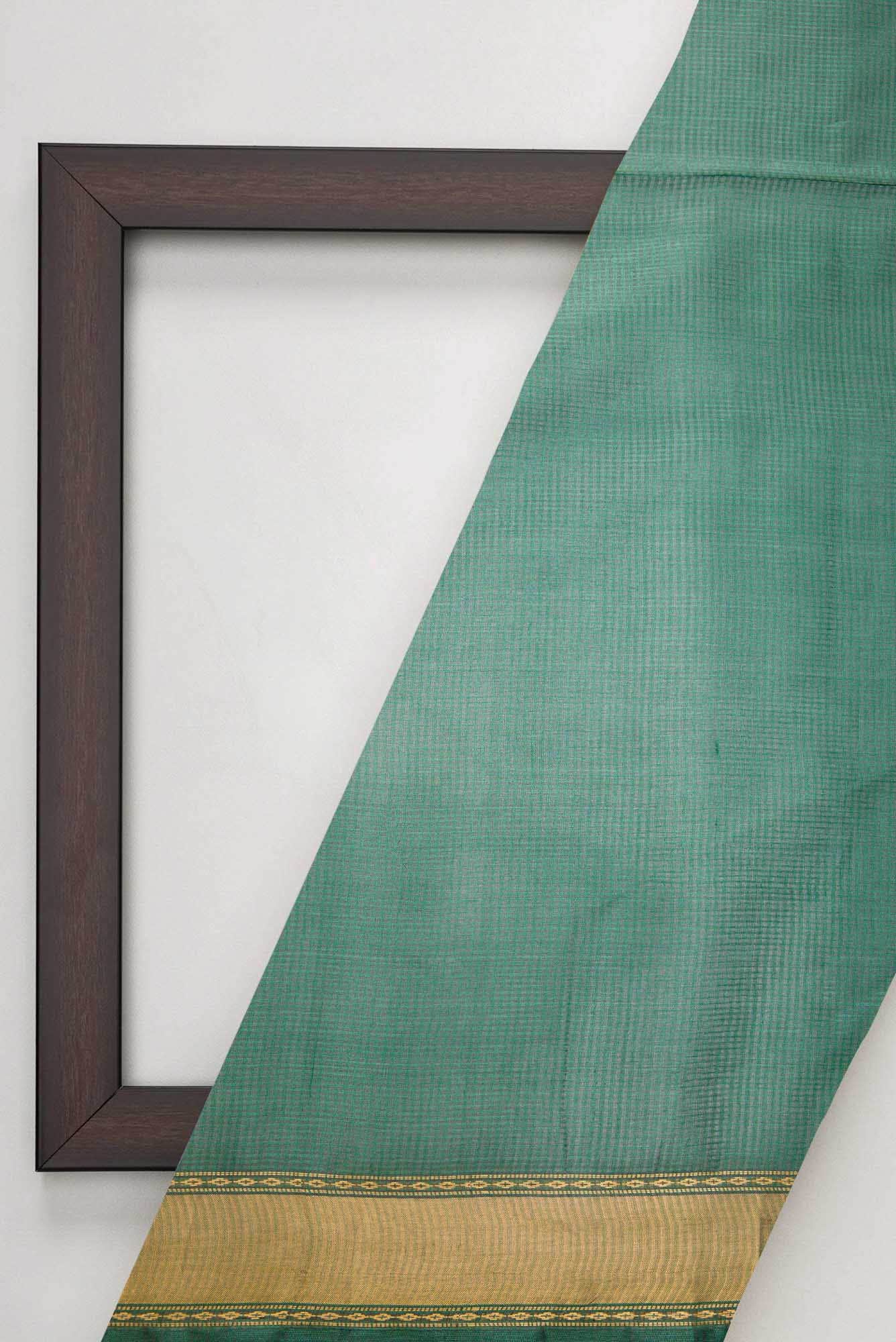Green Tussar Silk Dress Material