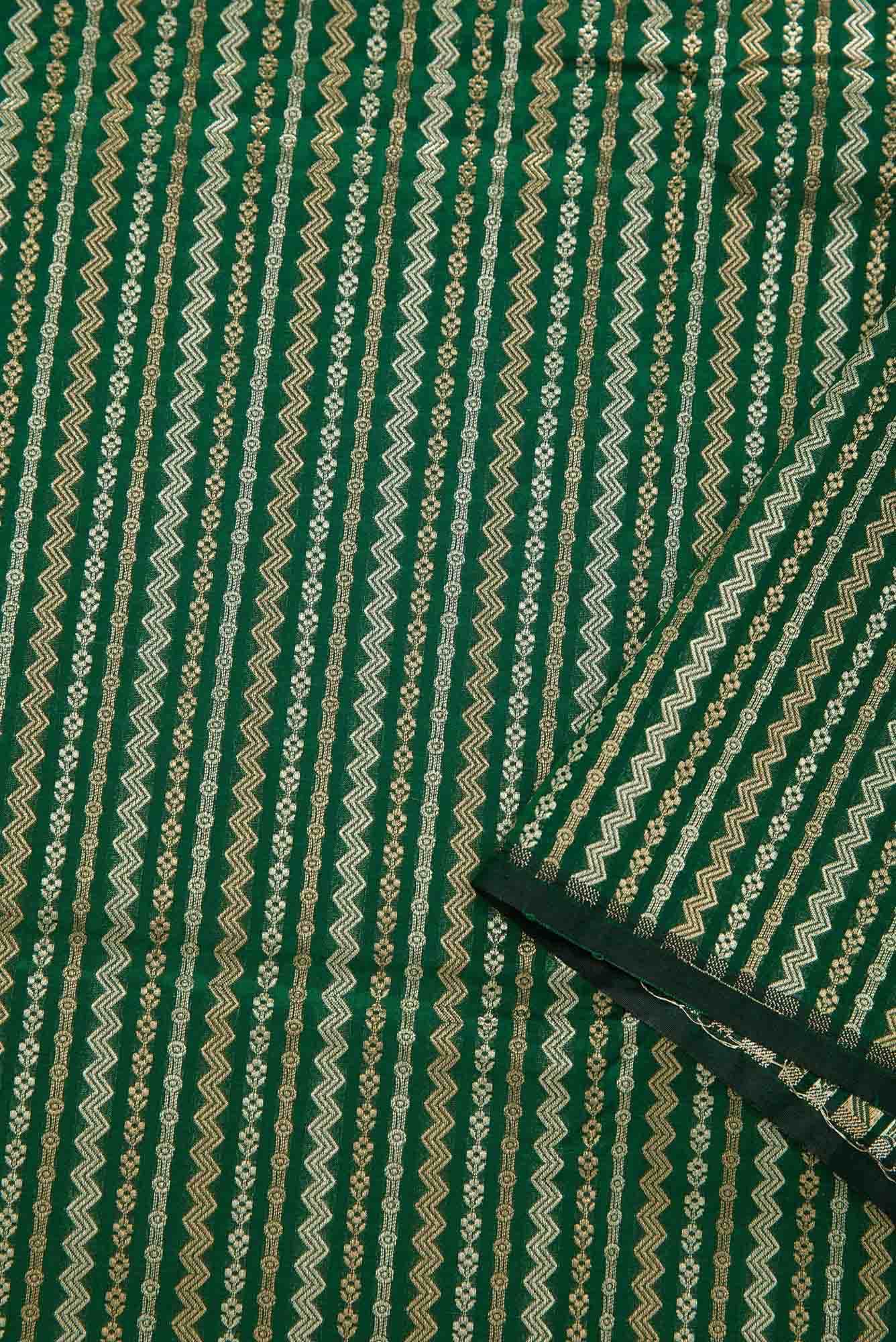 Green Banarasi Silk Dress Material