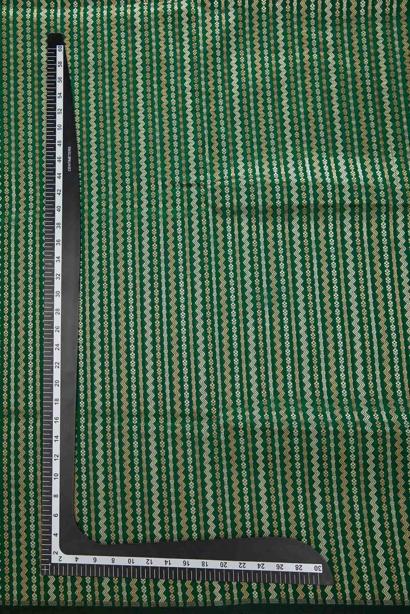 Green Banarasi Silk Dress Material