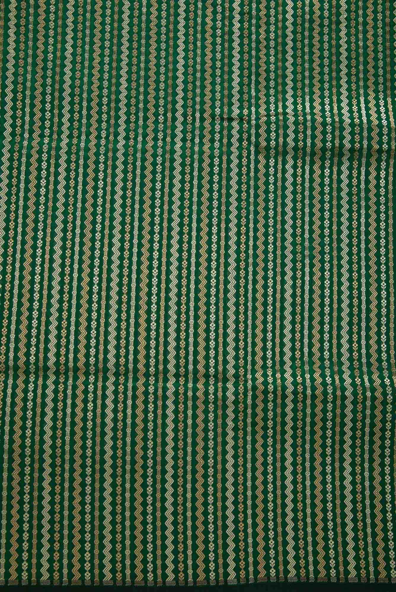 Green Banarasi Silk Dress Material