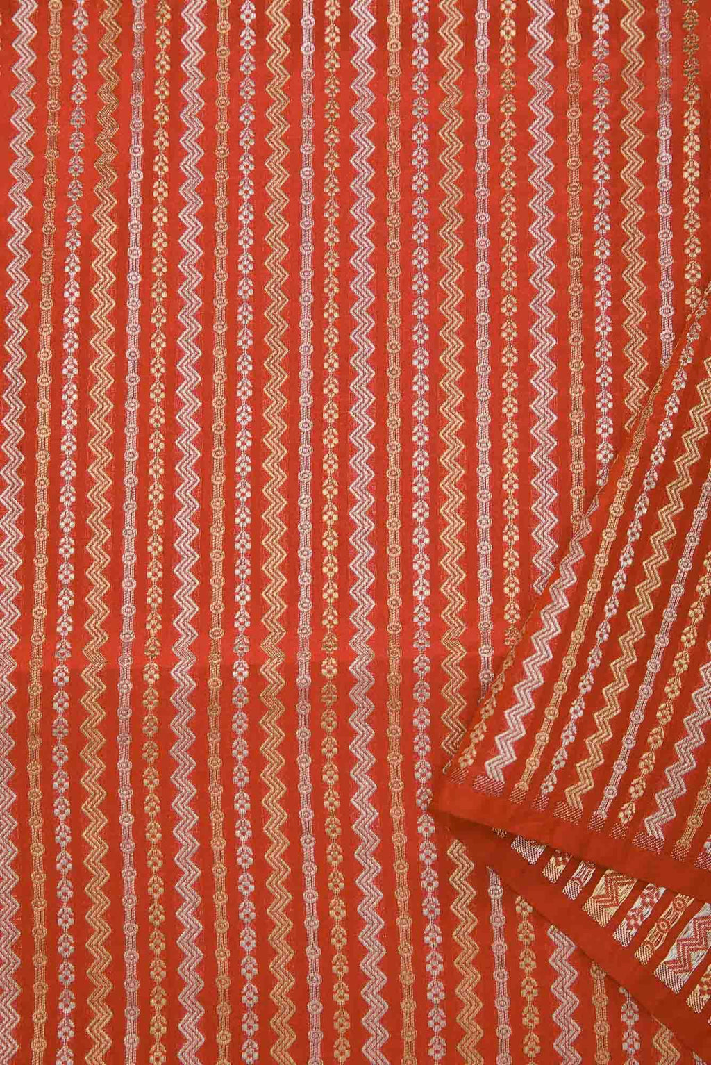 Red Banarasi Silk Dress Material
