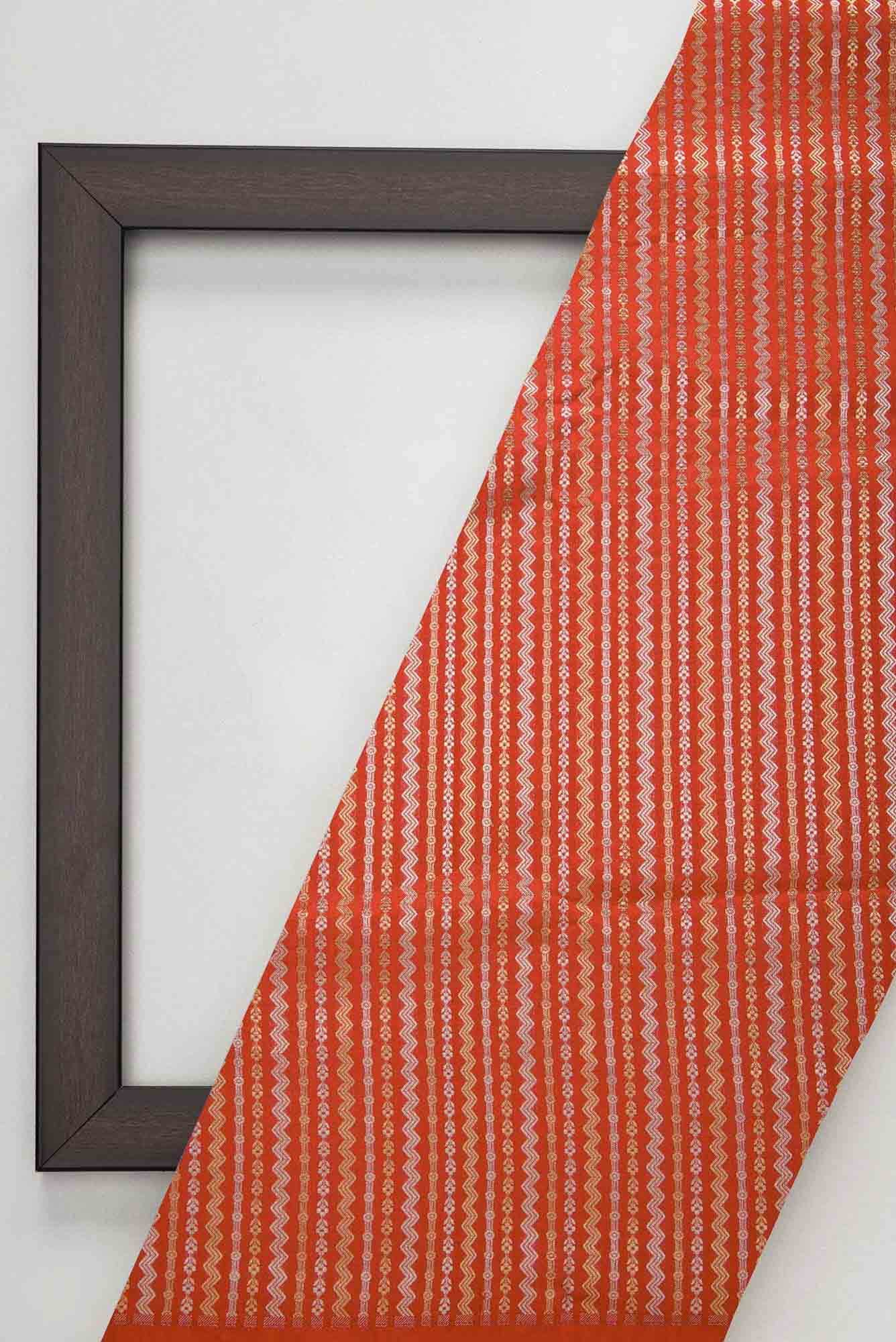 Red Banarasi Silk Dress Material