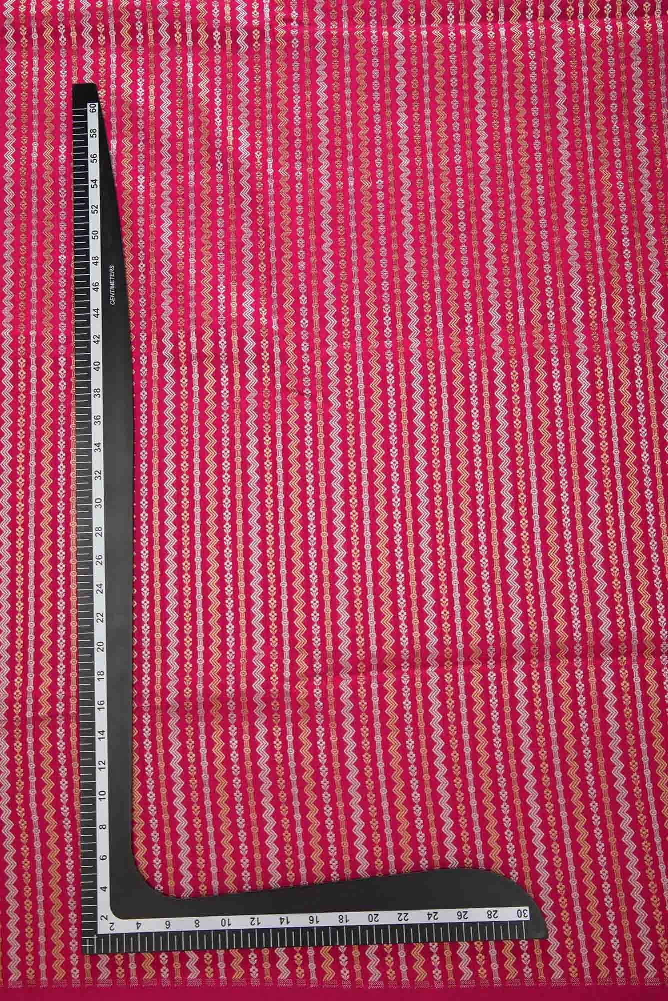 Dark Pink Banarasi Silk Dress Material