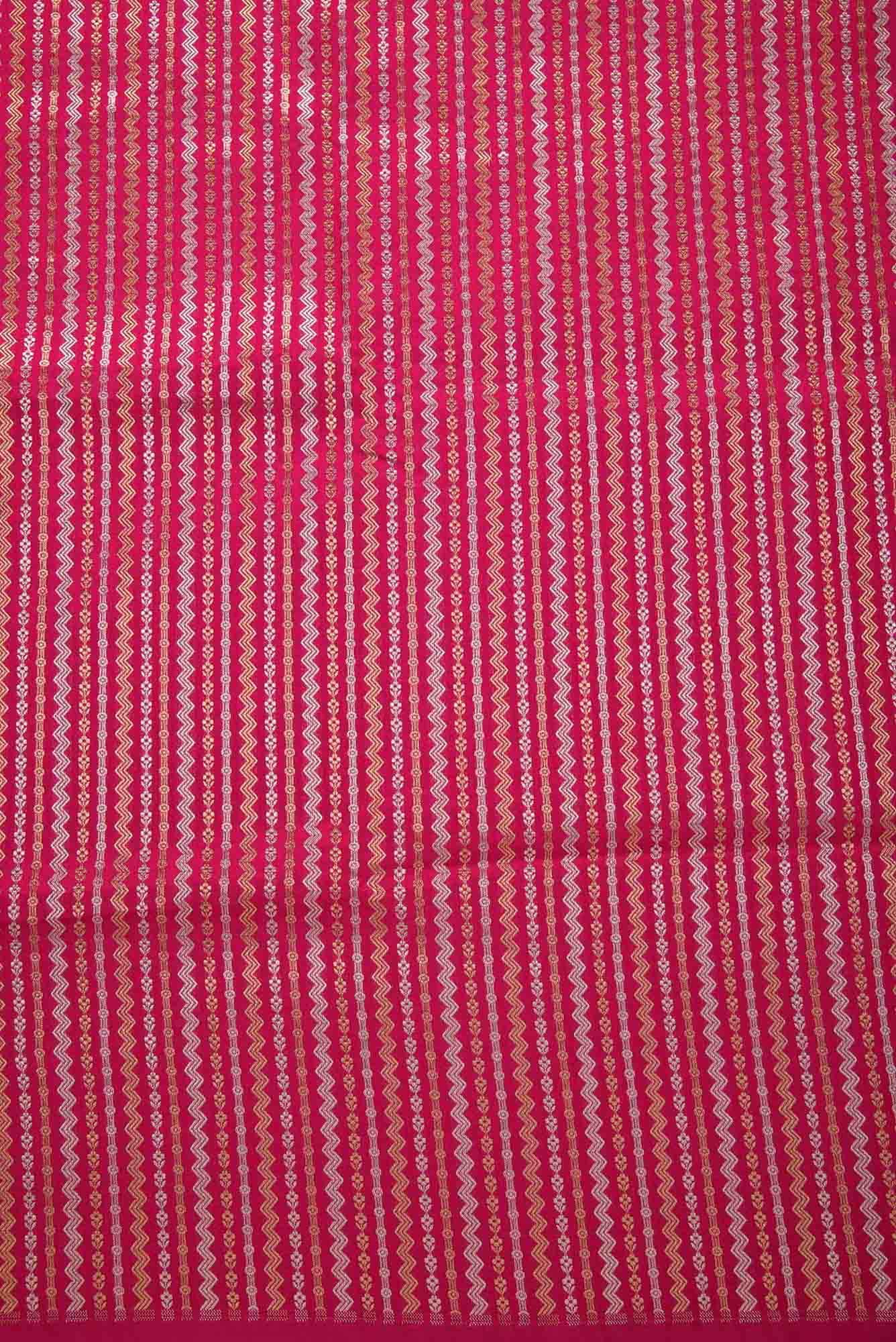 Dark Pink Banarasi Silk Dress Material