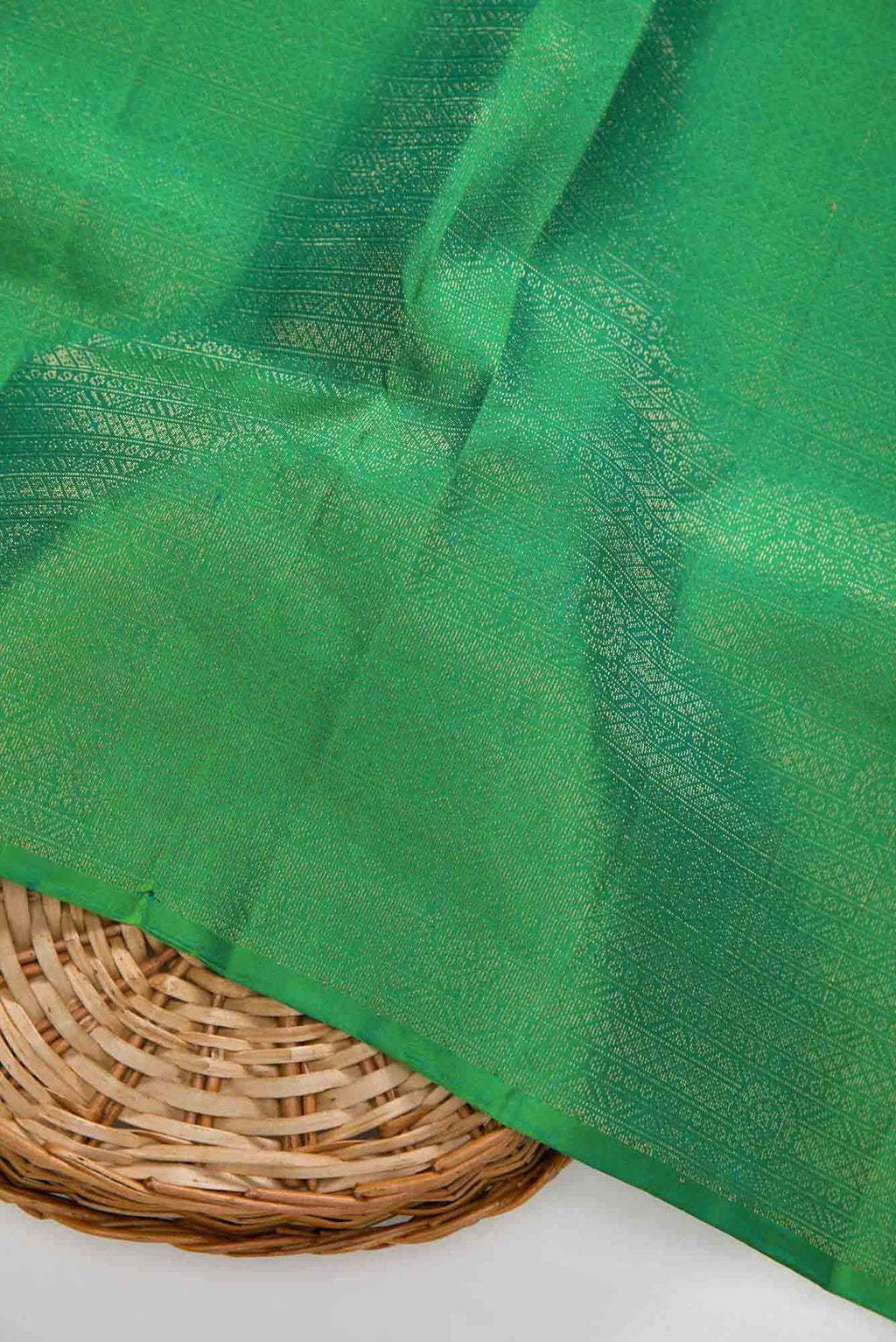 Green Kanchipuram Silk Dress Material