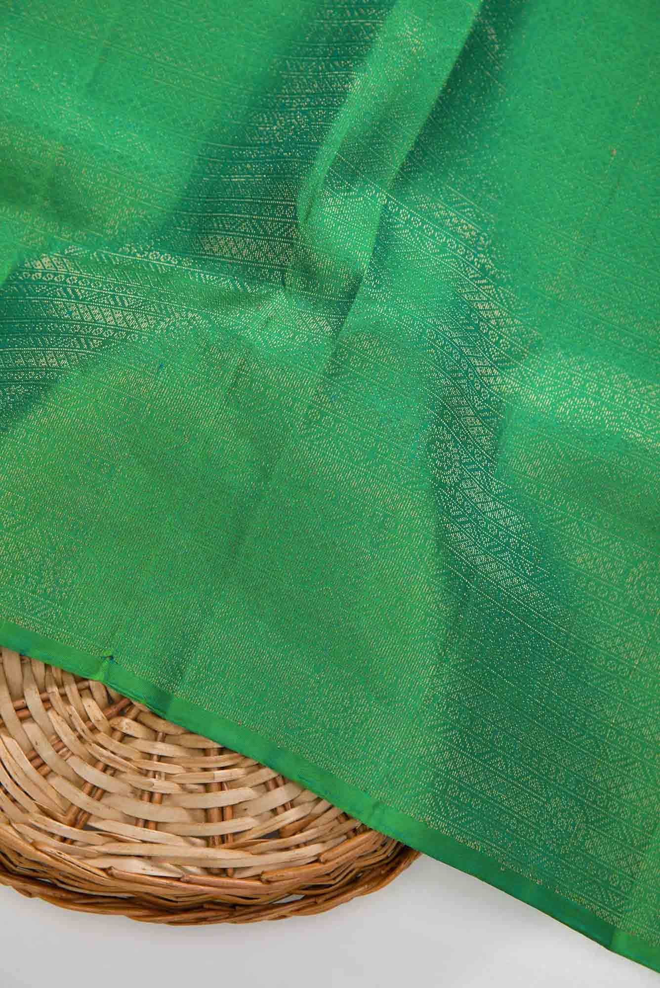Green Kanchipuram Silk Dress Material