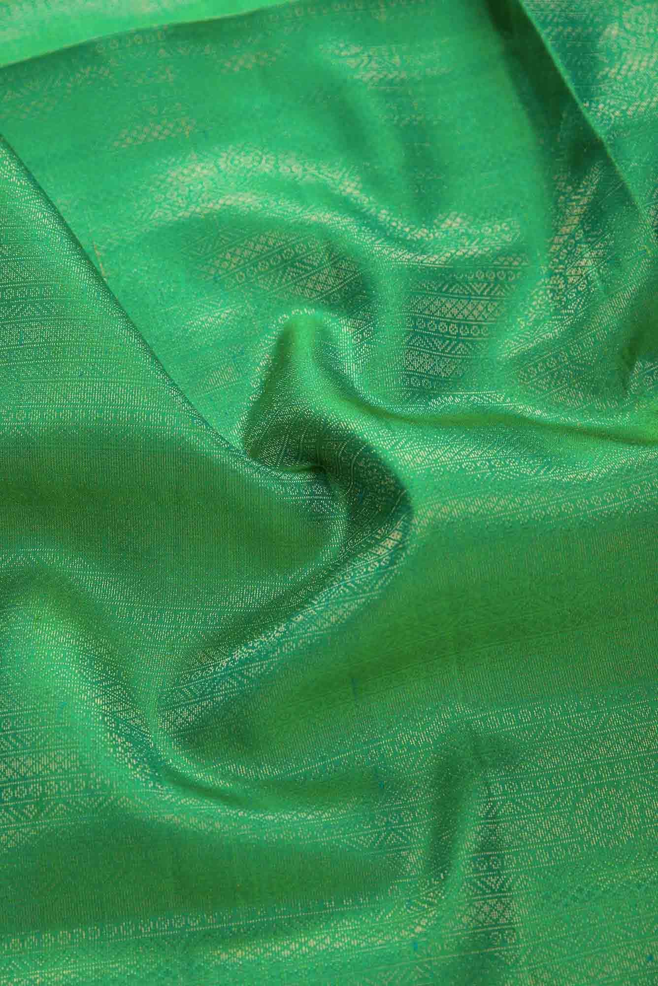 Green Kanchipuram Silk Dress Material
