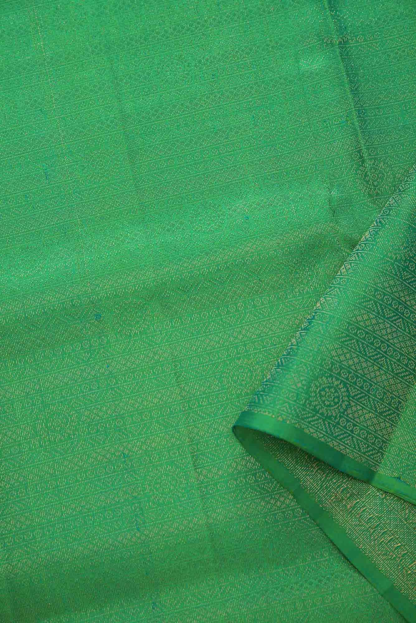 Green Kanchipuram Silk Dress Material