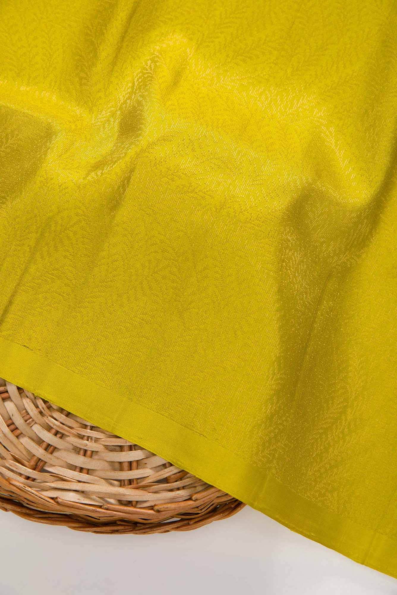 Parrot Green Kanchipuram Silk Dress Material
