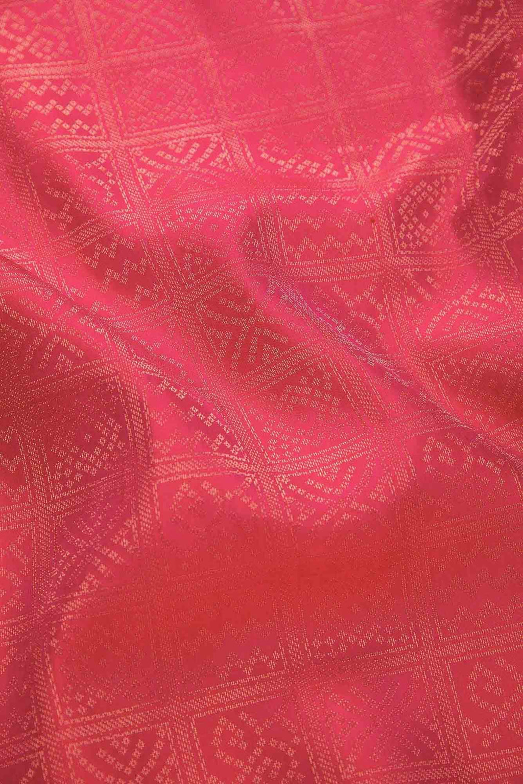 Dark Pink Kanchipuram Silk Dress Material